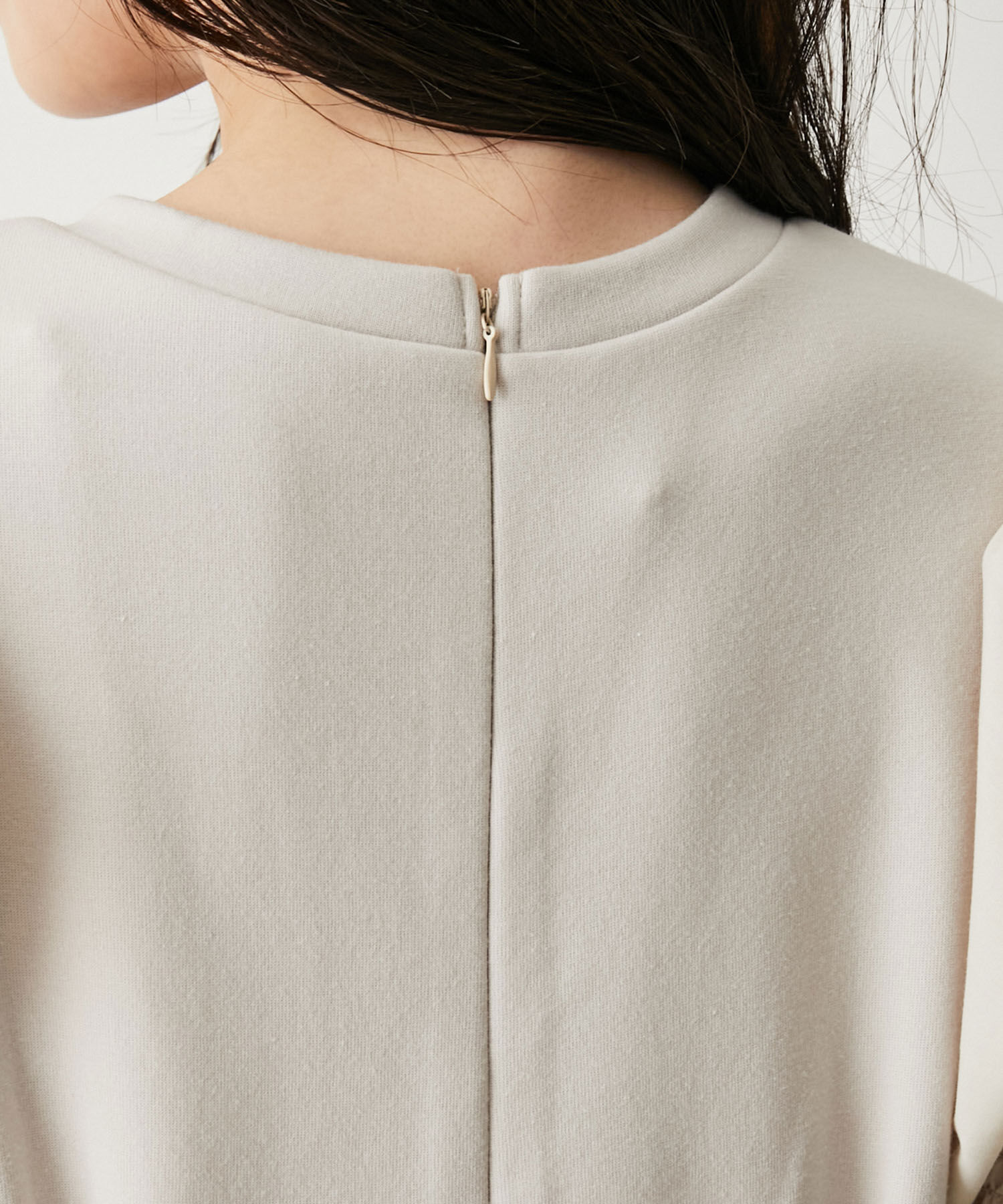 VIS「【選べる着丈】袖シャーリングドッキングワンピース【洗える】」|ワンピース|