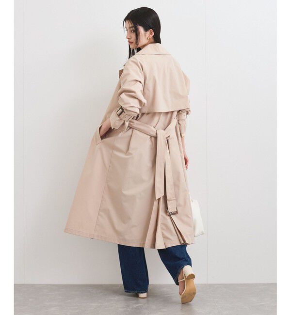 VIS「【定番人気】【撥水/UVケア】後ろタックトレンチコート スプリングコート」|トレンチコート|