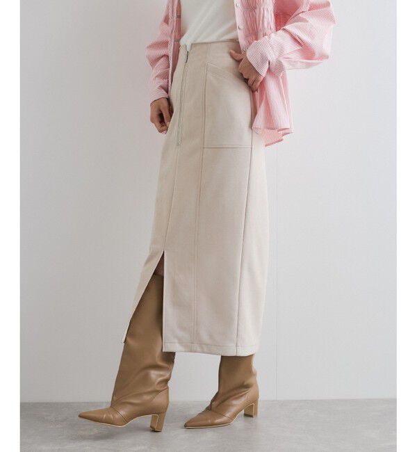 VIS「スエードポンチアイラインスカート」|スカート|