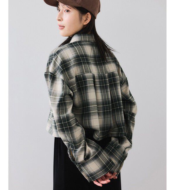 VIS「【WEB/一部店舗限定】オンブレチェックショートシャツ」|シャツ・ブラウス|