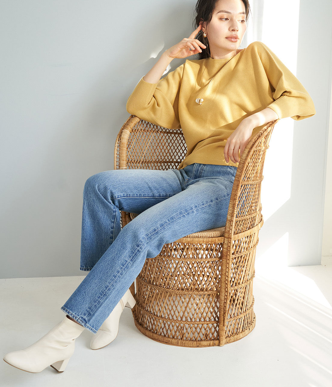 Rope&rsquo;Picnic「【emur】ストレートデニムパンツ」|デニム|