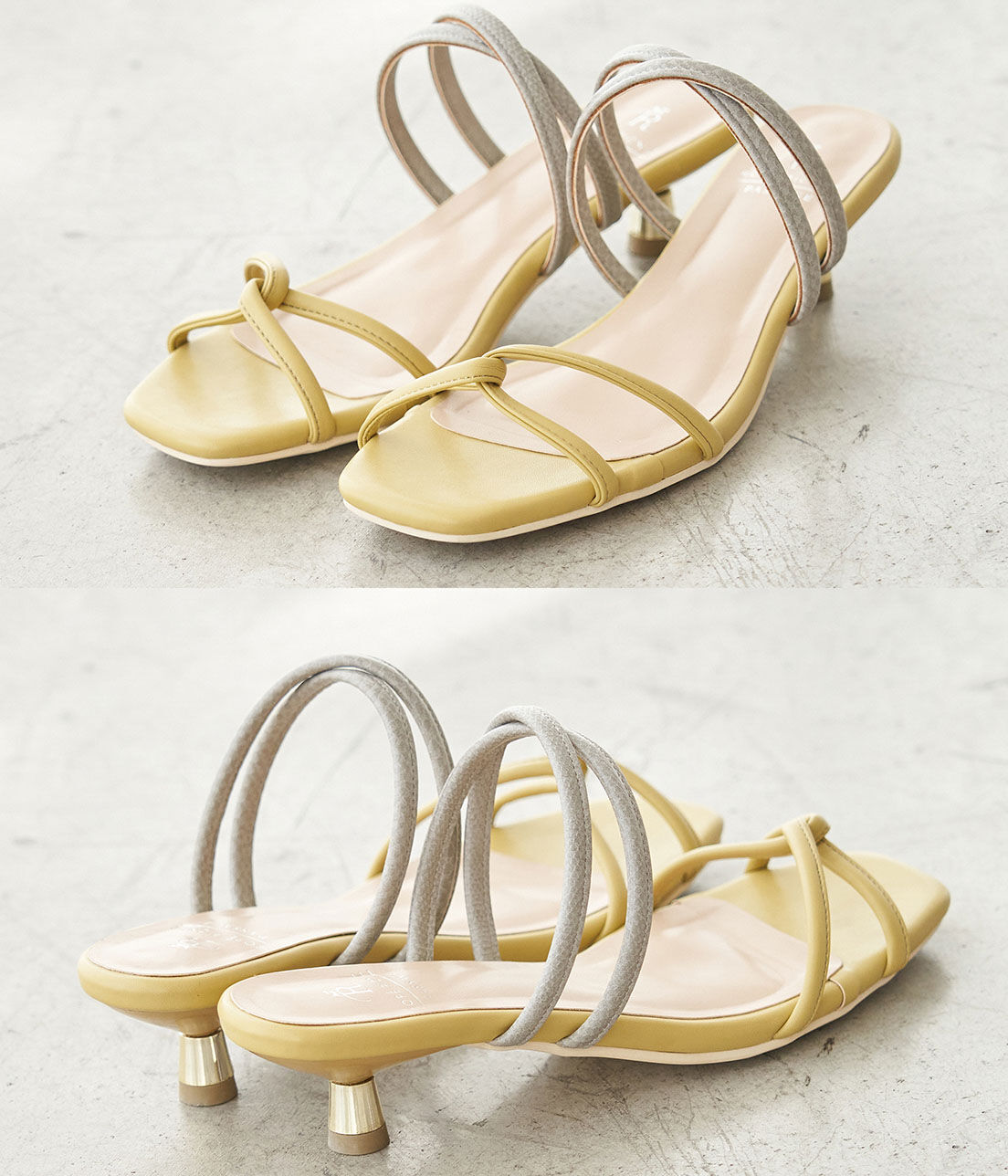 ROPE PICNIC PASSAGE「ダブルクロスキトゥンヒールミュール」|サンダル|