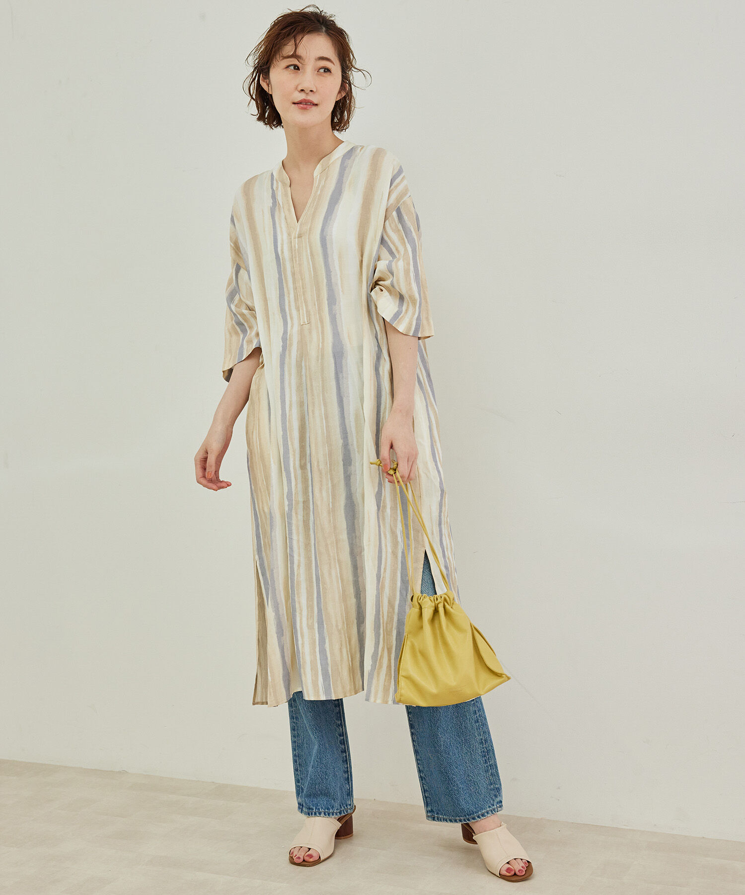 Rope&rsquo;Picnic「手書き風ストライプシャツワンピース」|その他|