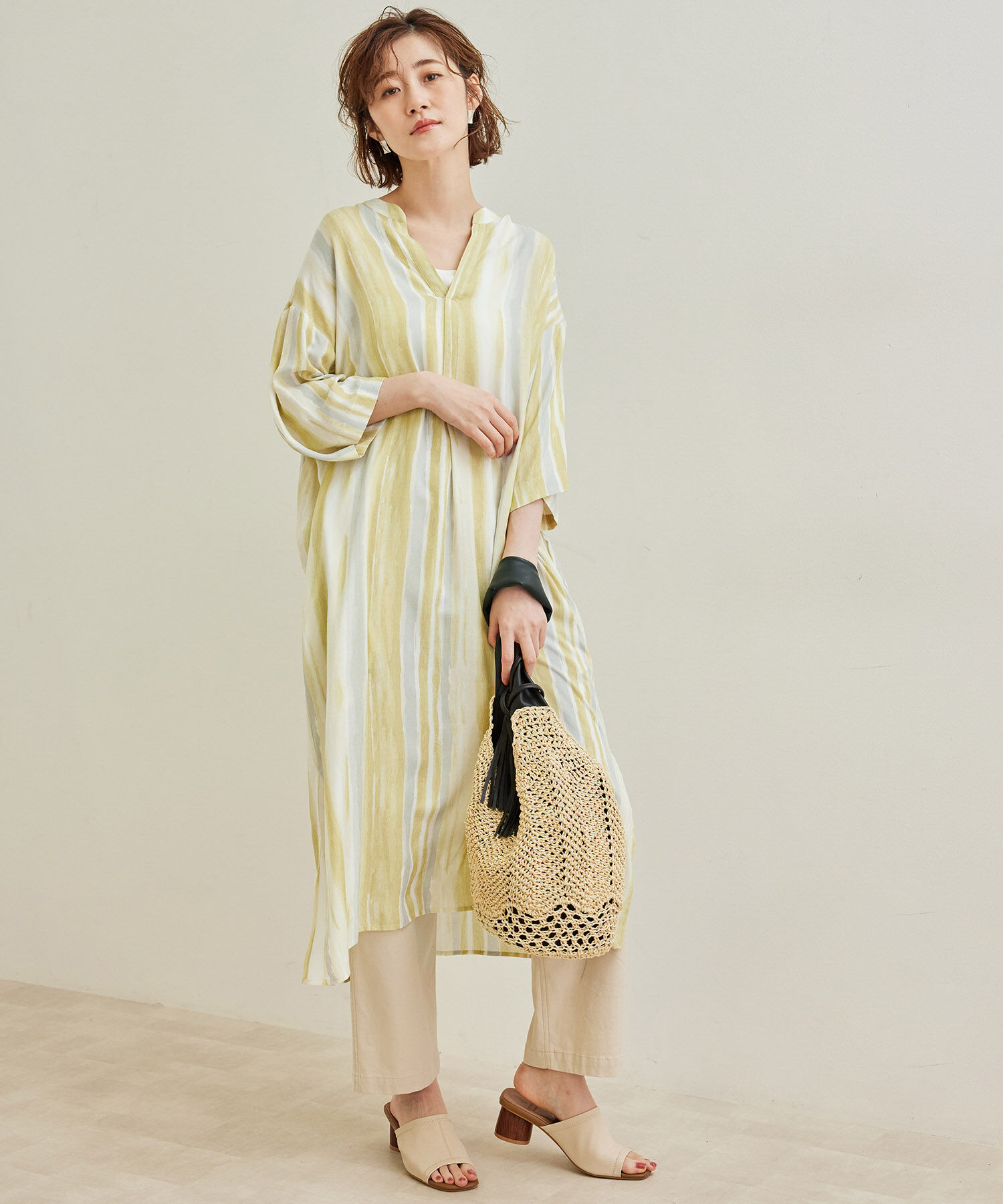 Rope&rsquo;Picnic「手書き風ストライプシャツワンピース」|その他|