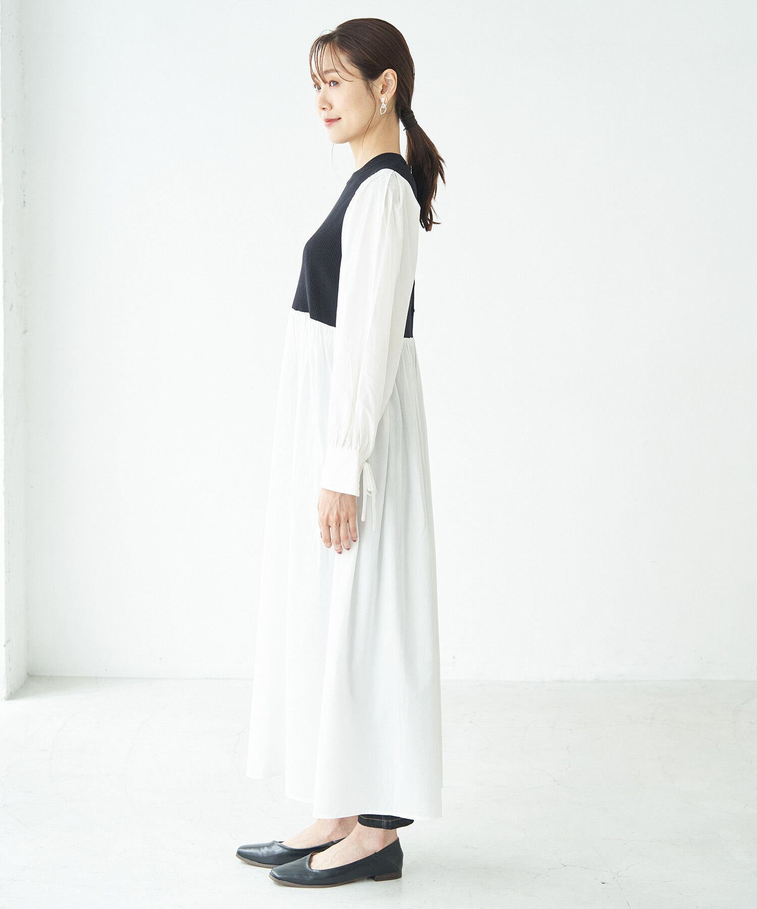 Rope&rsquo;Picnic「ニット使いボリューム袖ワンピース」|ワンピース|