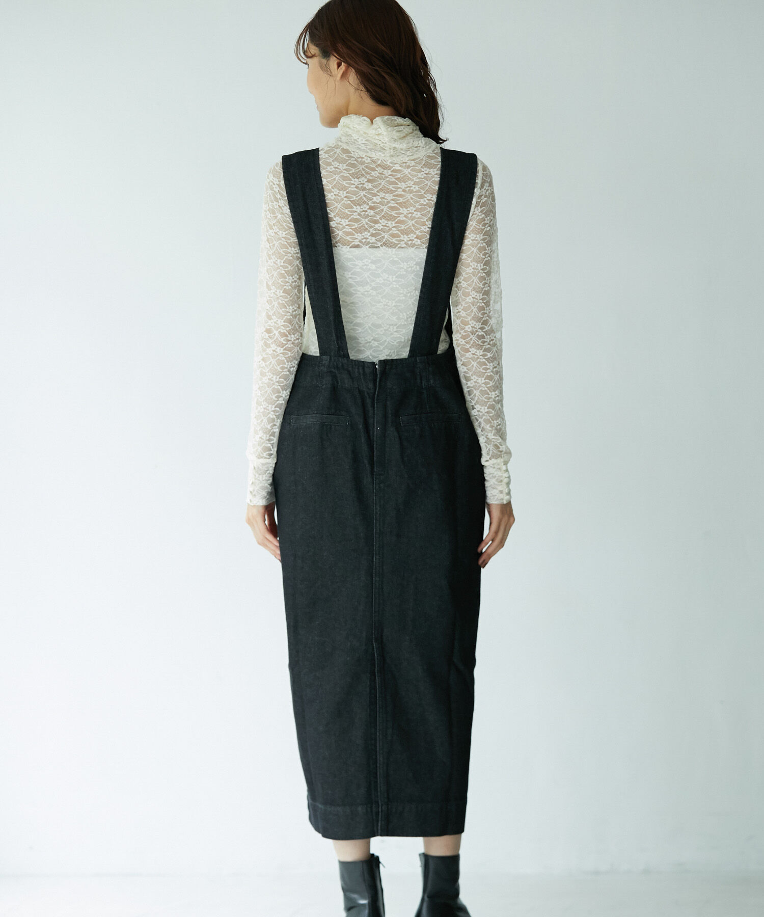 Rope&rsquo;Picnic「デニムジャンパーワンピース」|ジャンパースカート|