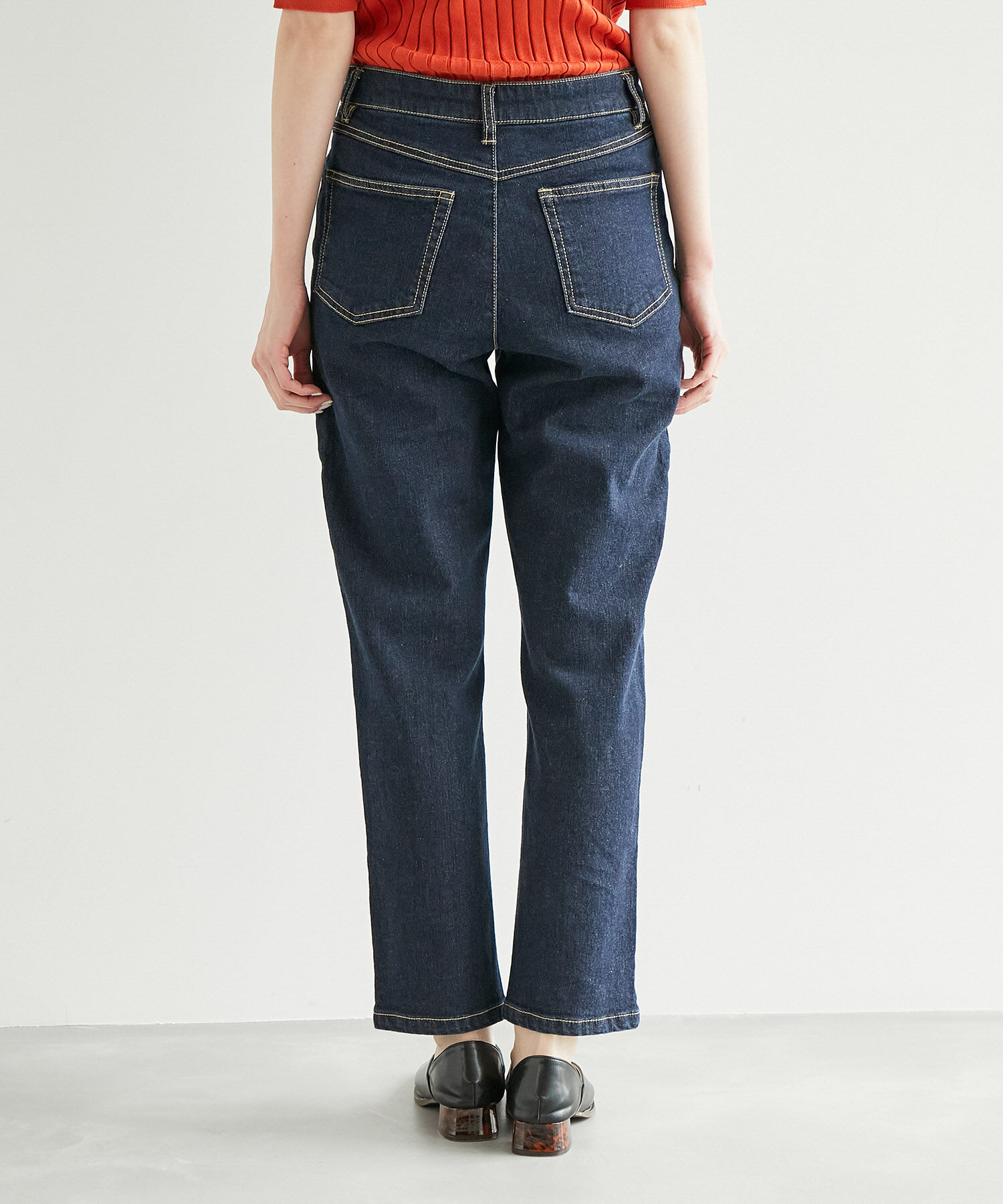 Rope&rsquo;Picnic「お仕事にも/ストレッチデニムストレートパンツ」|デニム|