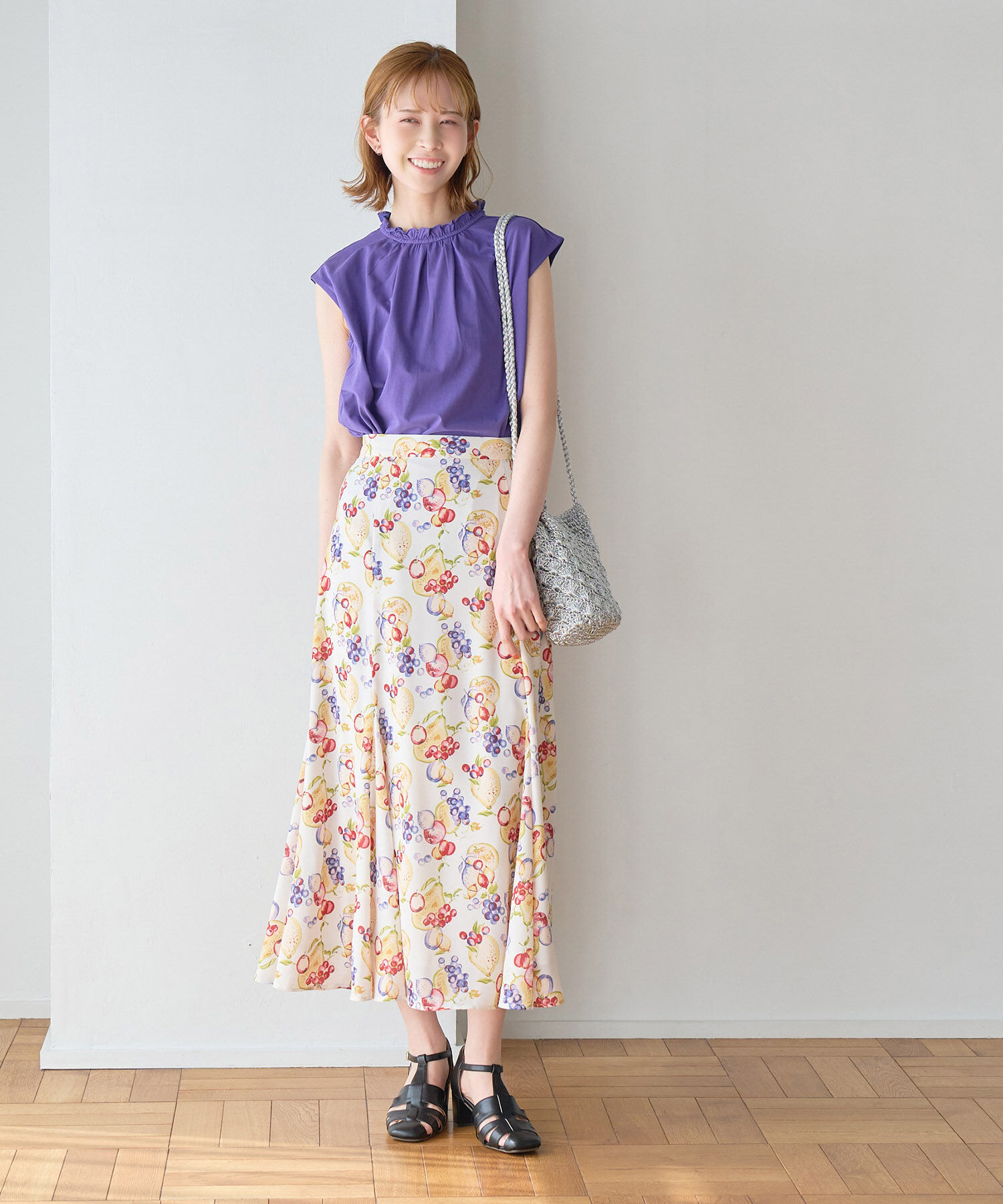 Rope&rsquo;Picnic「オーガニックコットンスタンドフリルトップス」|シャツ・ブラウス|