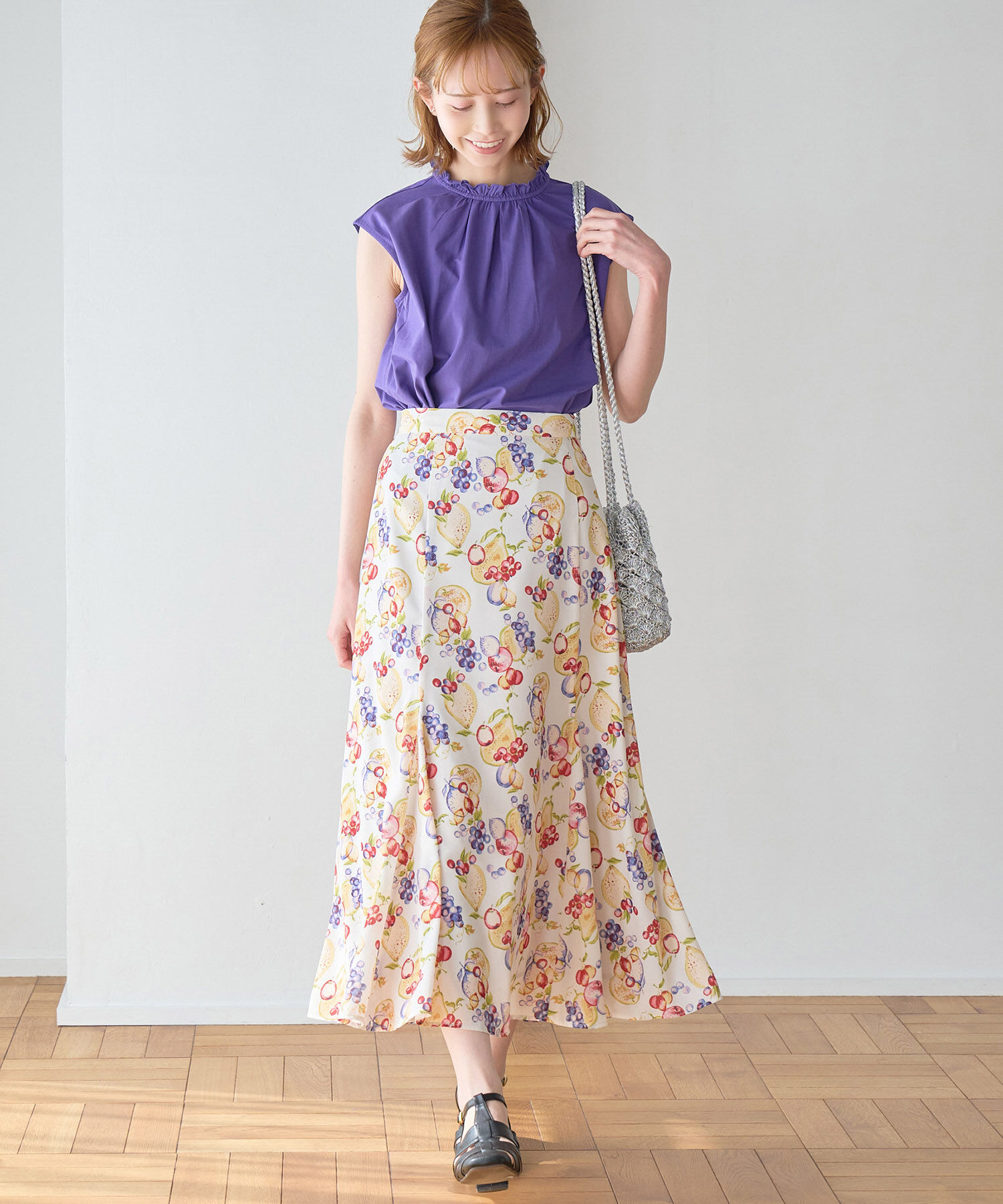 Rope&rsquo;Picnic「オーガニックコットンスタンドフリルトップス」|シャツ・ブラウス|