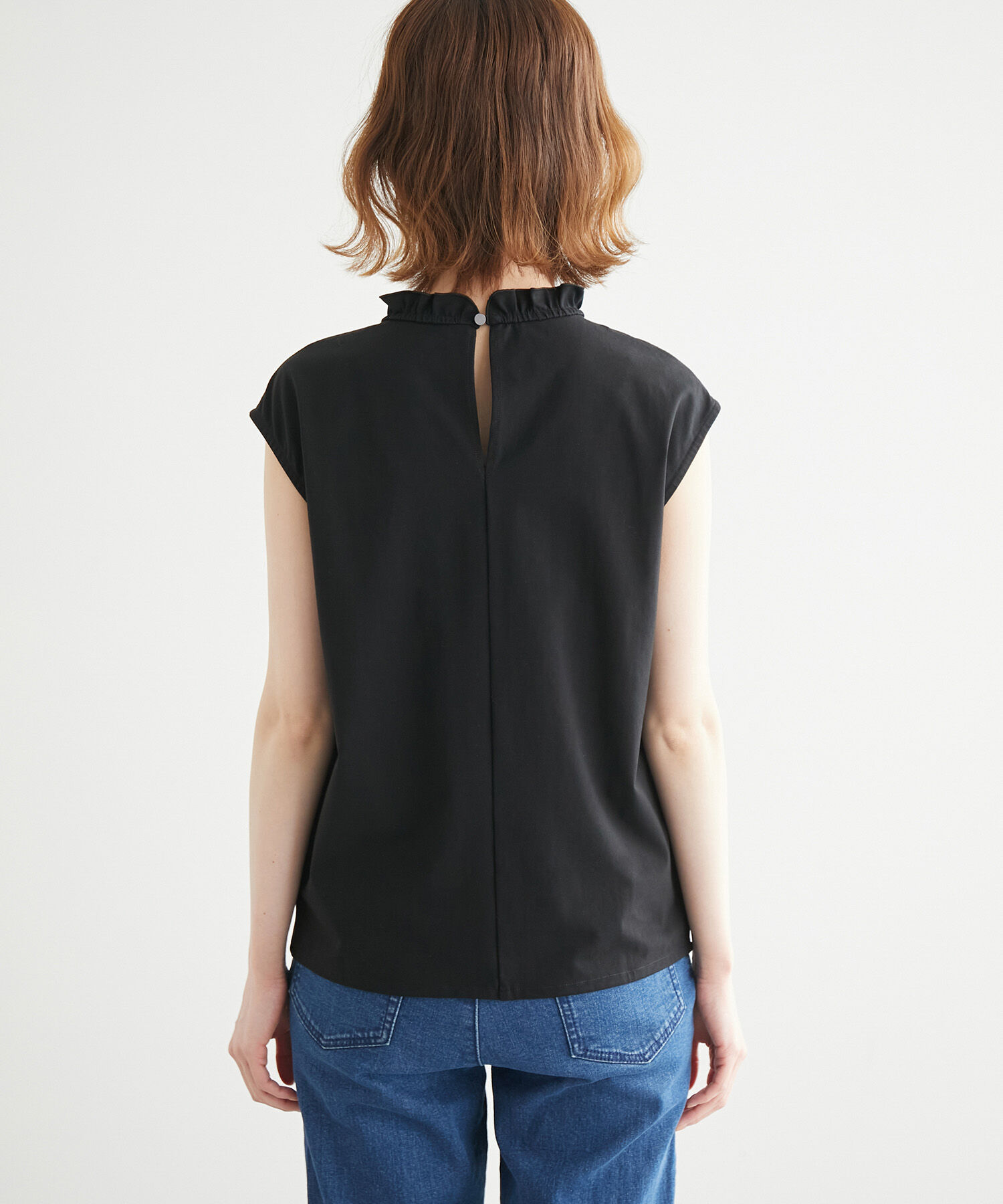 Rope&rsquo;Picnic「オーガニックコットンスタンドフリルトップス」|シャツ・ブラウス|