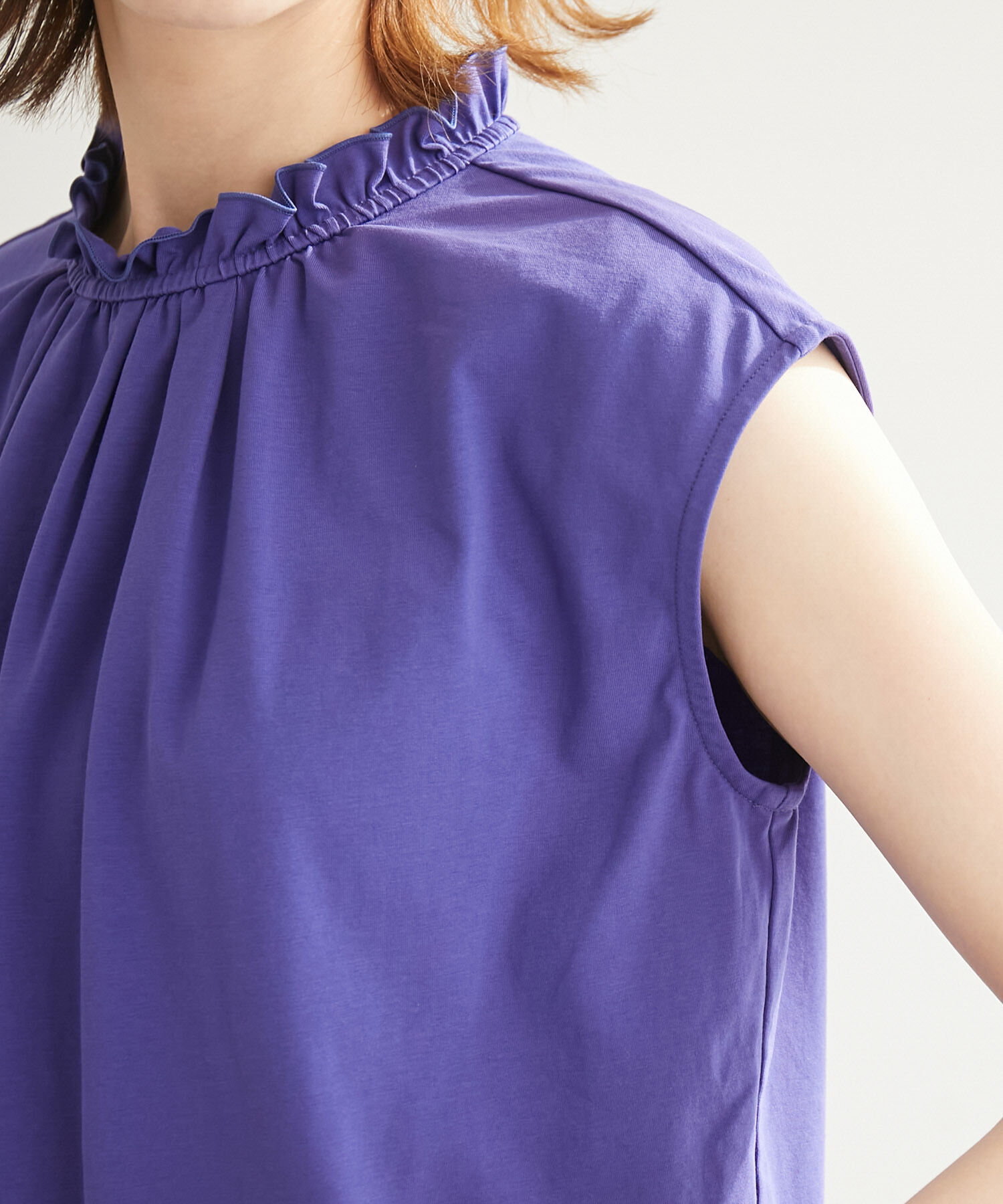 Rope&rsquo;Picnic「オーガニックコットンスタンドフリルトップス」|シャツ・ブラウス|