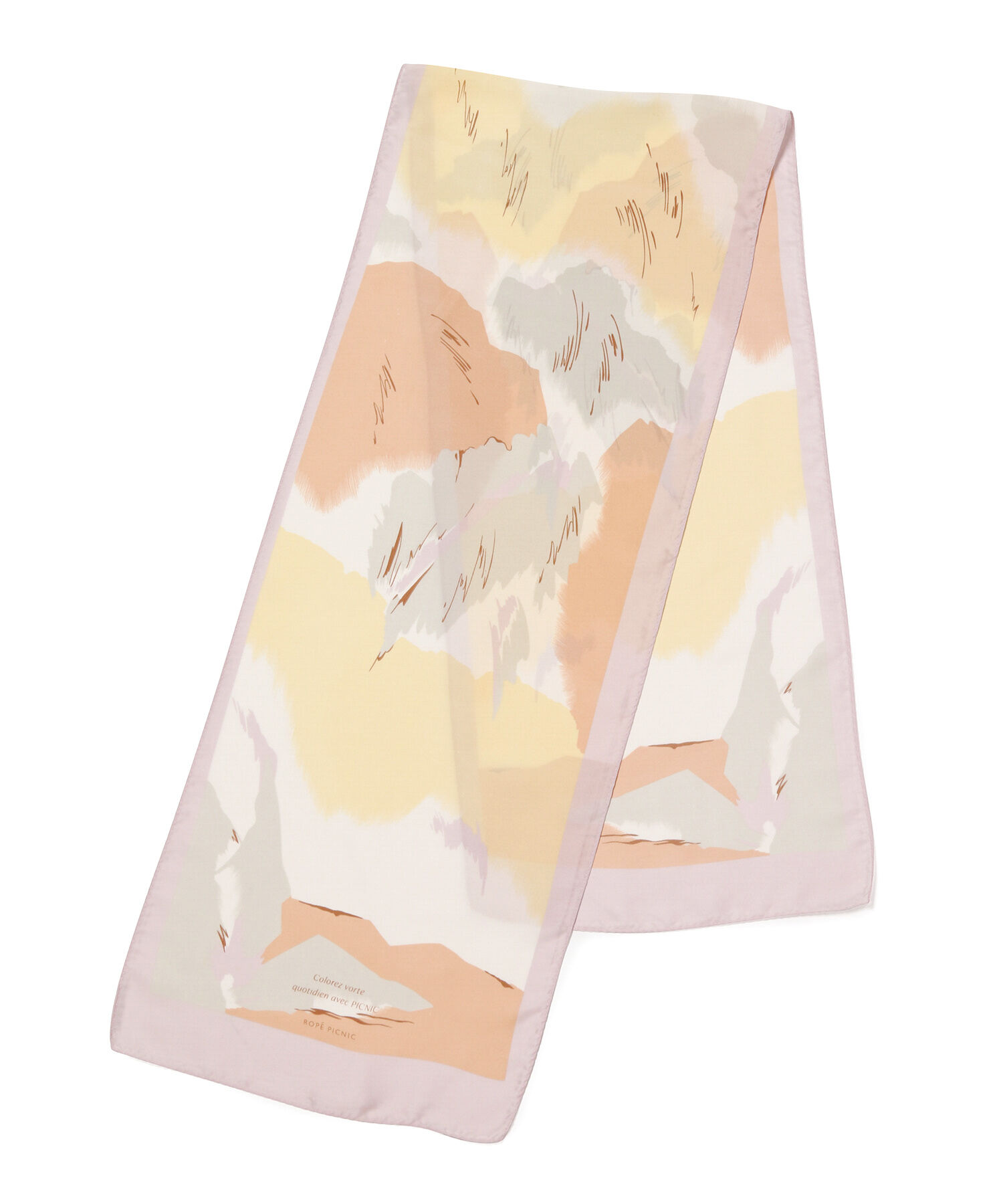 ROPE PICNIC PASSAGE「リング付きペールトーンカラーロングスカーフ」|バンダナ・スカーフ|