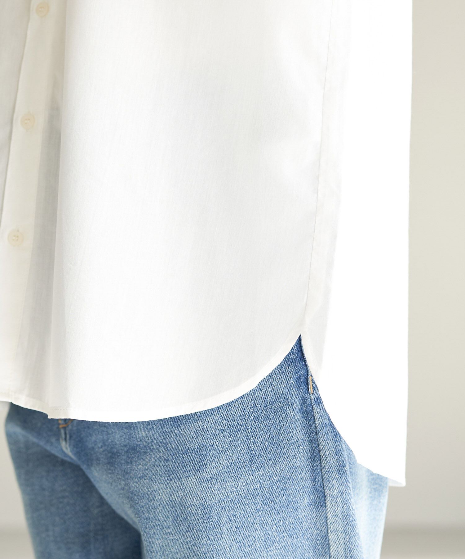 Rope&rsquo;Picnic「フリルバンドカラーフレンチスリーブシャツ　ストライプシャツ」|シャツ・ブラウス|