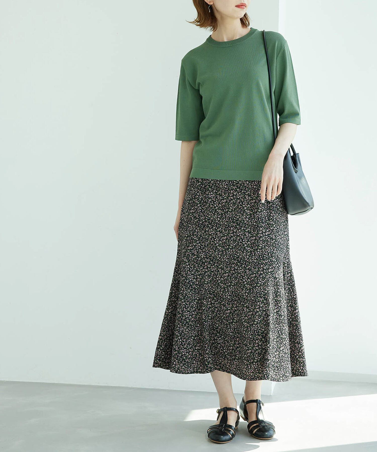 Rope&rsquo;Picnic「小花柄マーメイドスカート」|スカート|