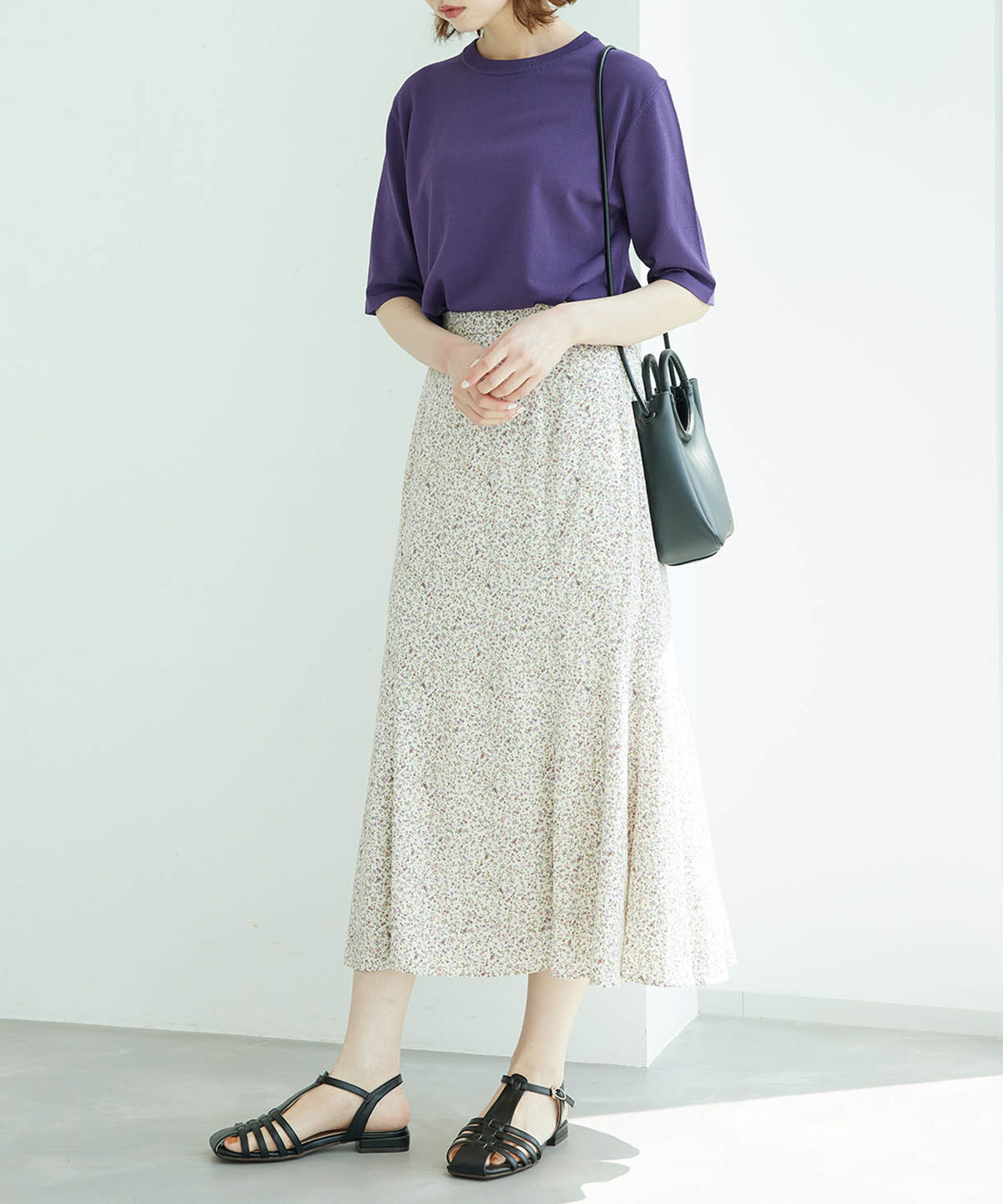 Rope&rsquo;Picnic「小花柄マーメイドスカート」|スカート|