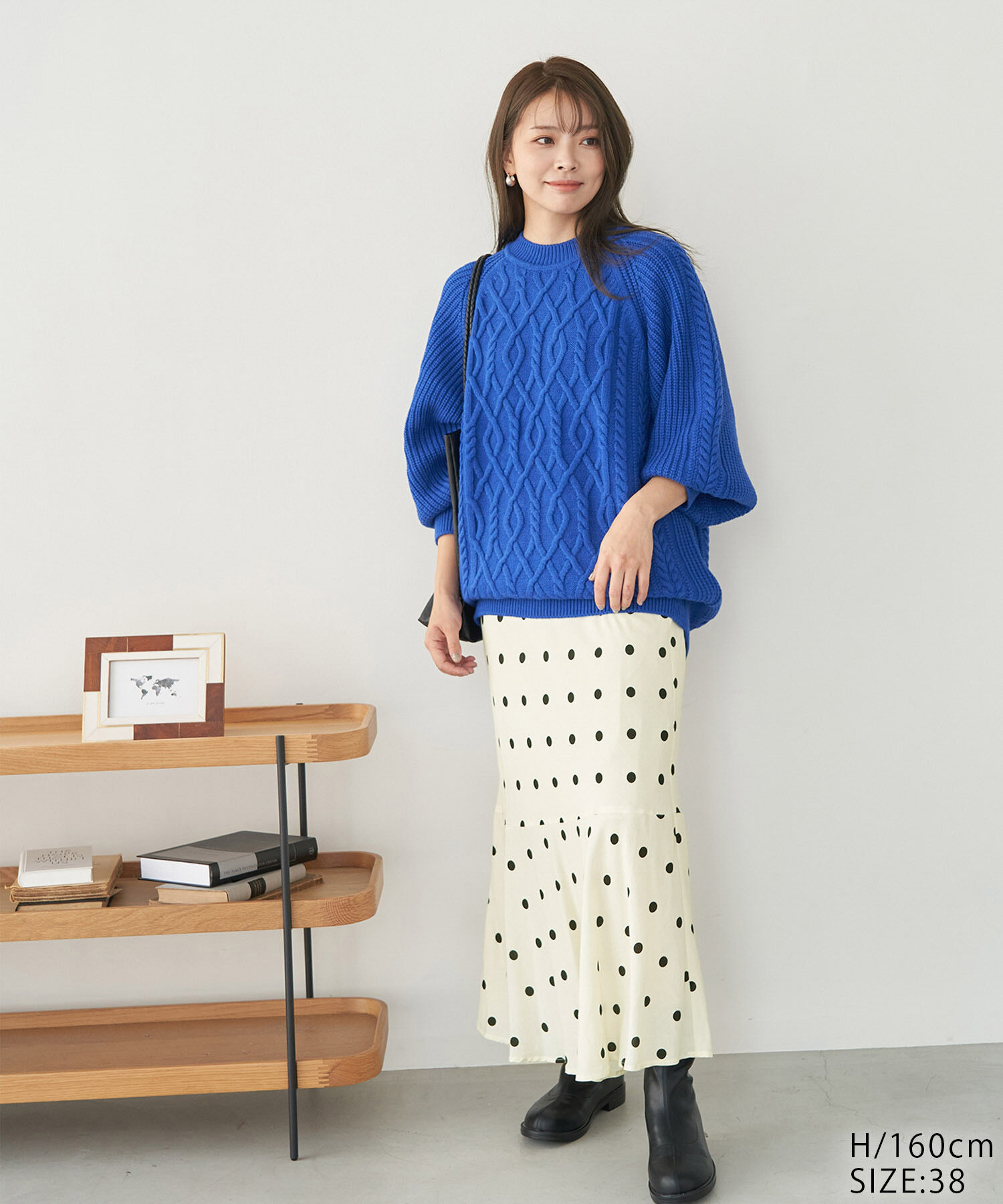 Rope&rsquo;Picnic「ドット/花柄麻混マーメイドスカート」|スカート|