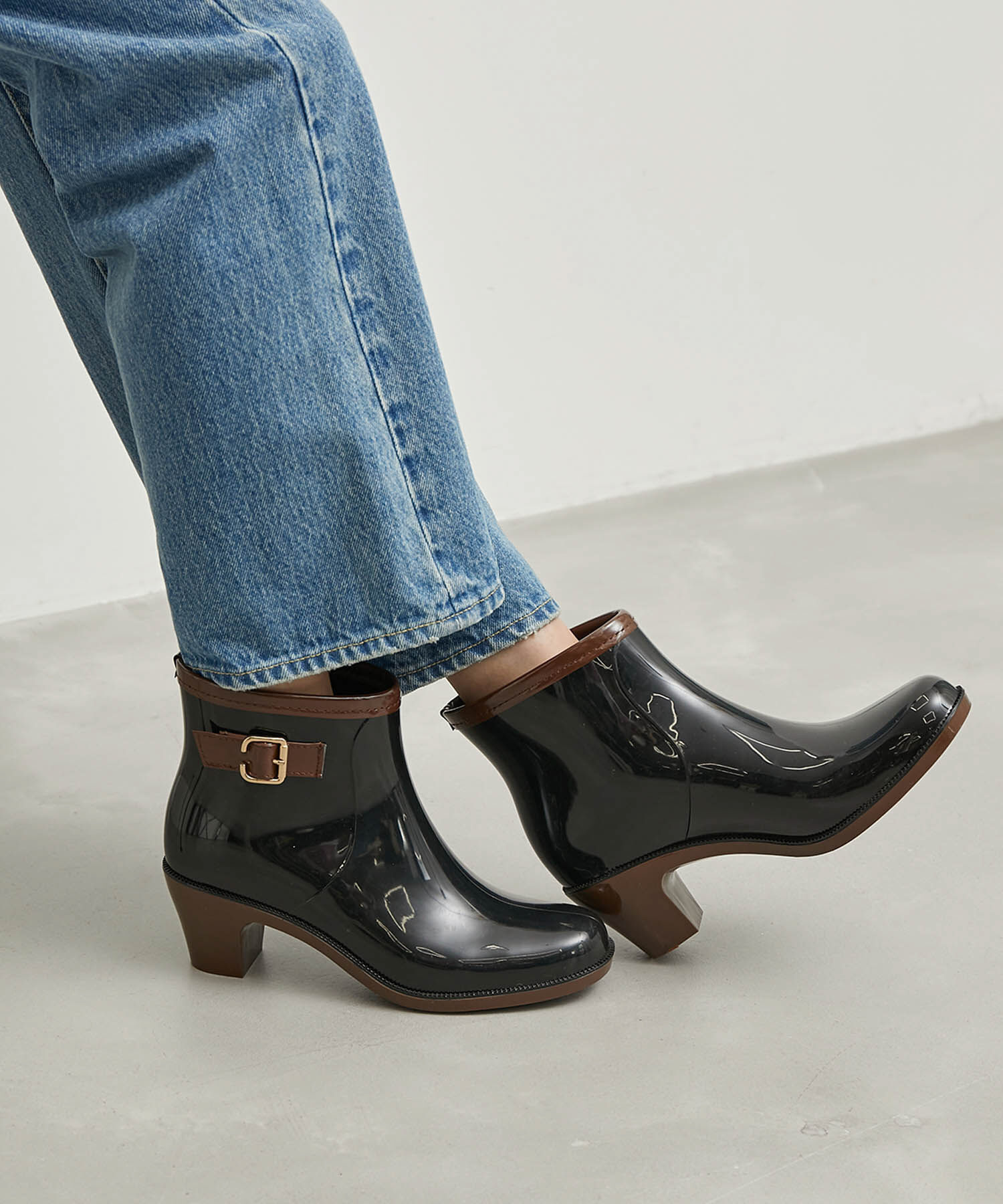 ROPE PICNIC PASSAGE「バックルヒールアップレインブーツ」|レインシューズ|