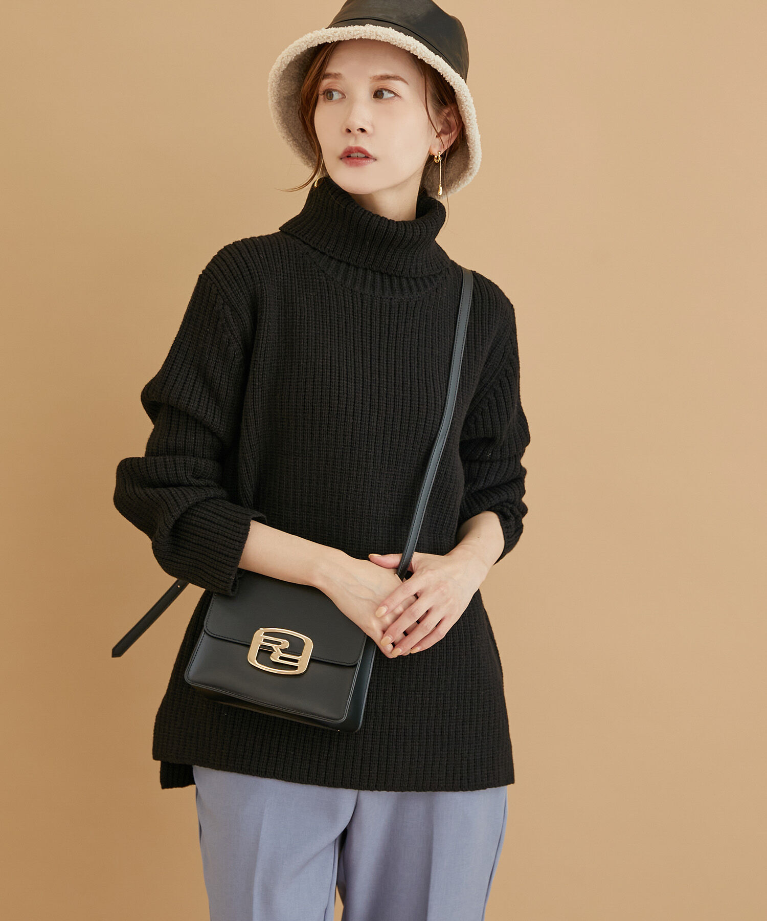 Rope&rsquo;Picnic「リサイクルポリエステル畔タートルニット」|ニット・セーター|