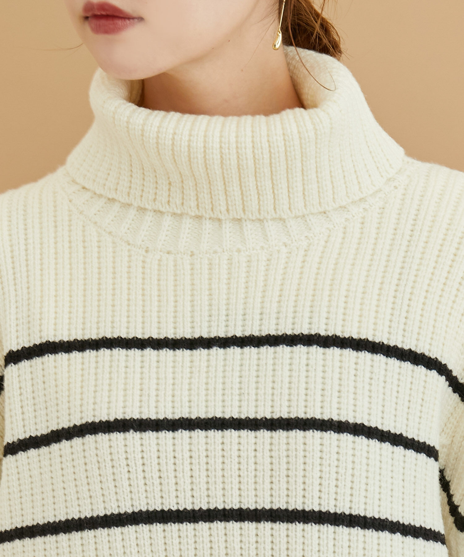 Rope&rsquo;Picnic「リサイクルポリエステル畔タートルニット」|ニット・セーター|