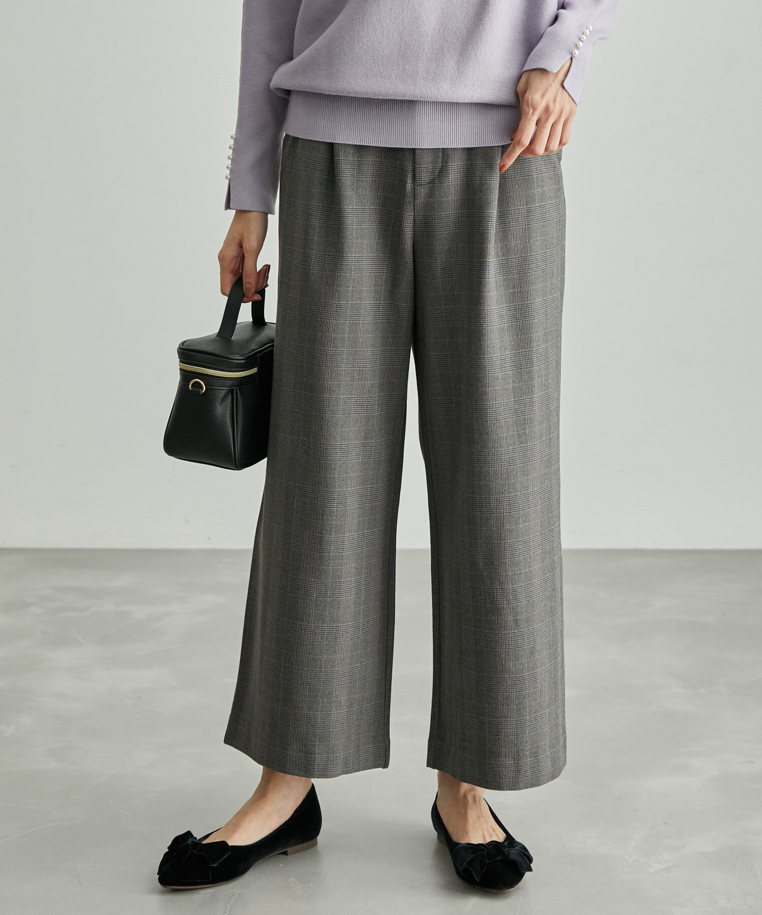 Rope&rsquo;Picnic「らくぽか/中空糸ワイドパンツ」|その他|チャコール(06)