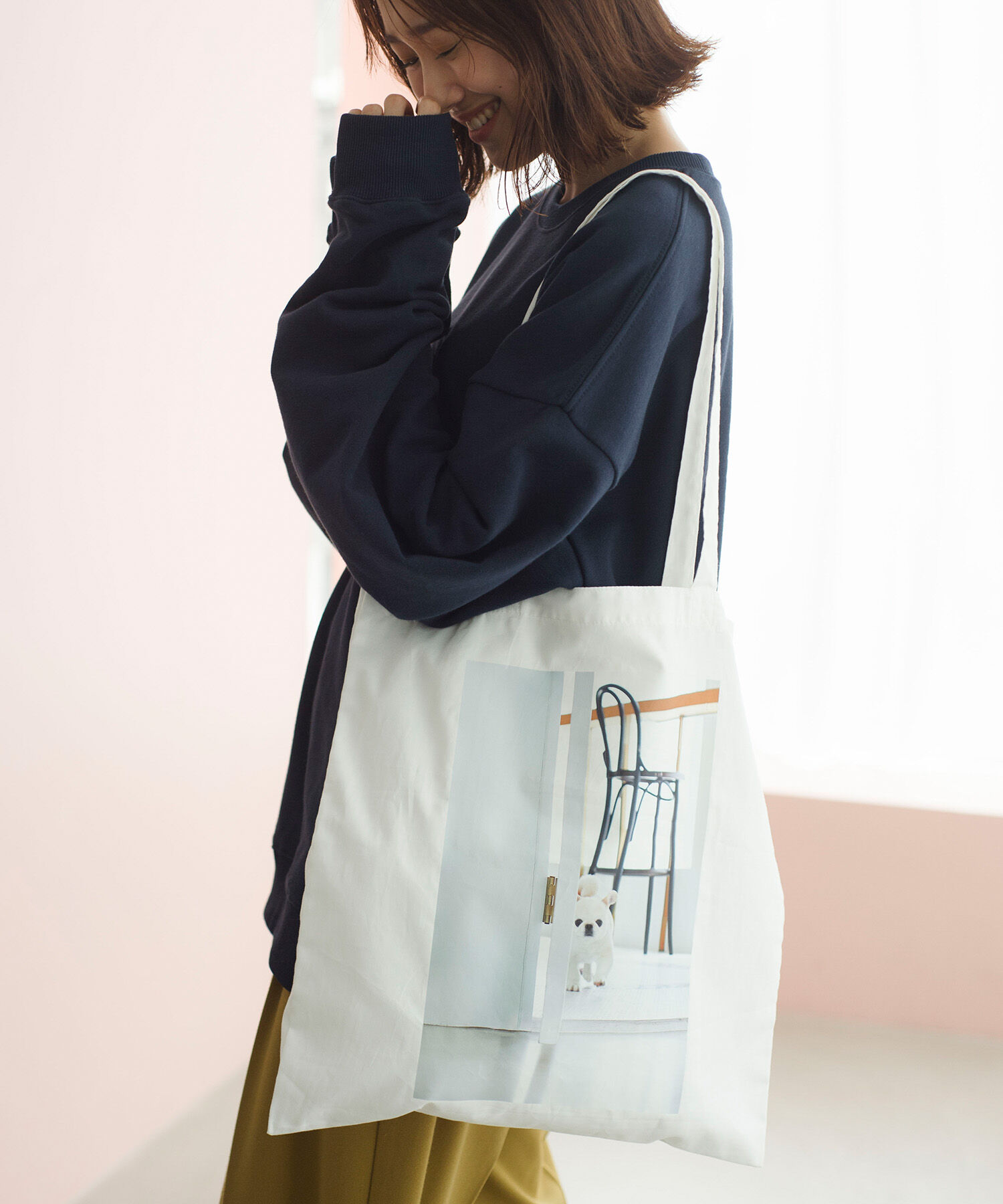 ROPE PICNIC PASSAGE「【WEB限定】おもちくん&times;ROPE' PICNIC/Photoプリントトートバッグ」|トートバッグ|