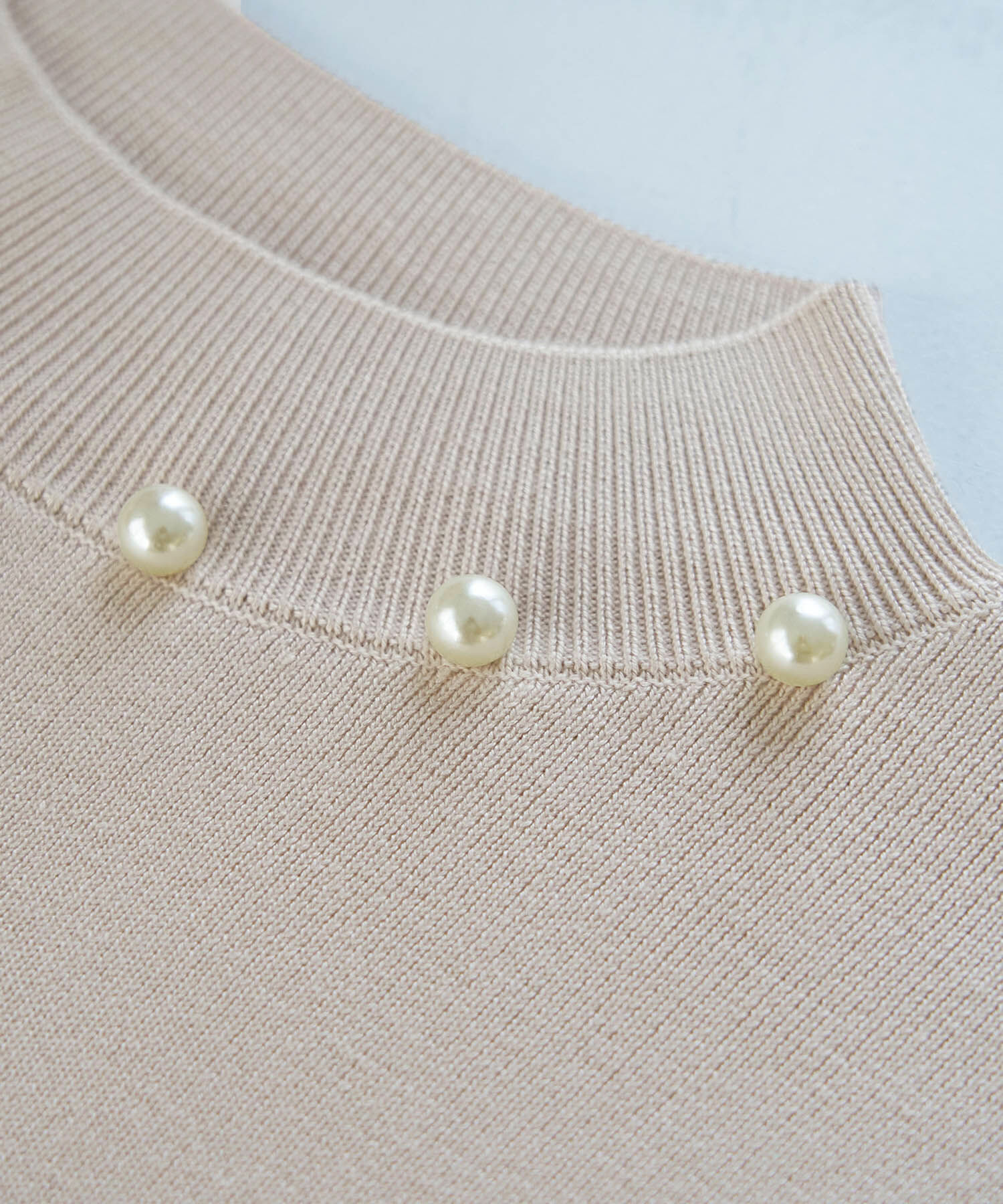 Rope&rsquo;Picnic「洗濯機OK・パチパチしない/マシュマロニットビッグパールプルオーバー」|ニット・セーター|