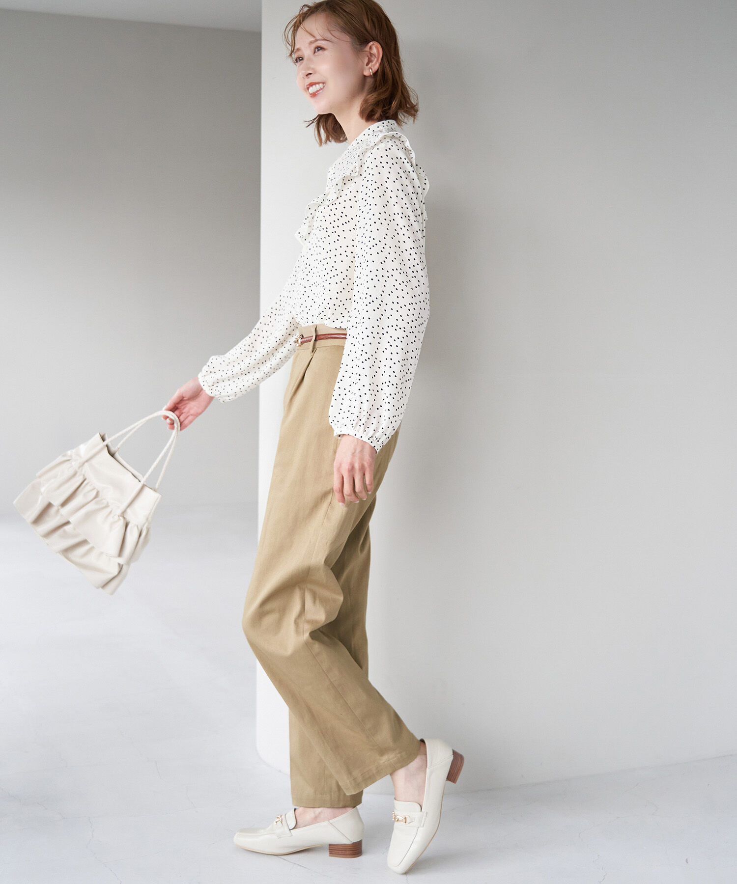 ROPE' PICNIC R「綿ストレッチチノパンツ」|チノ|