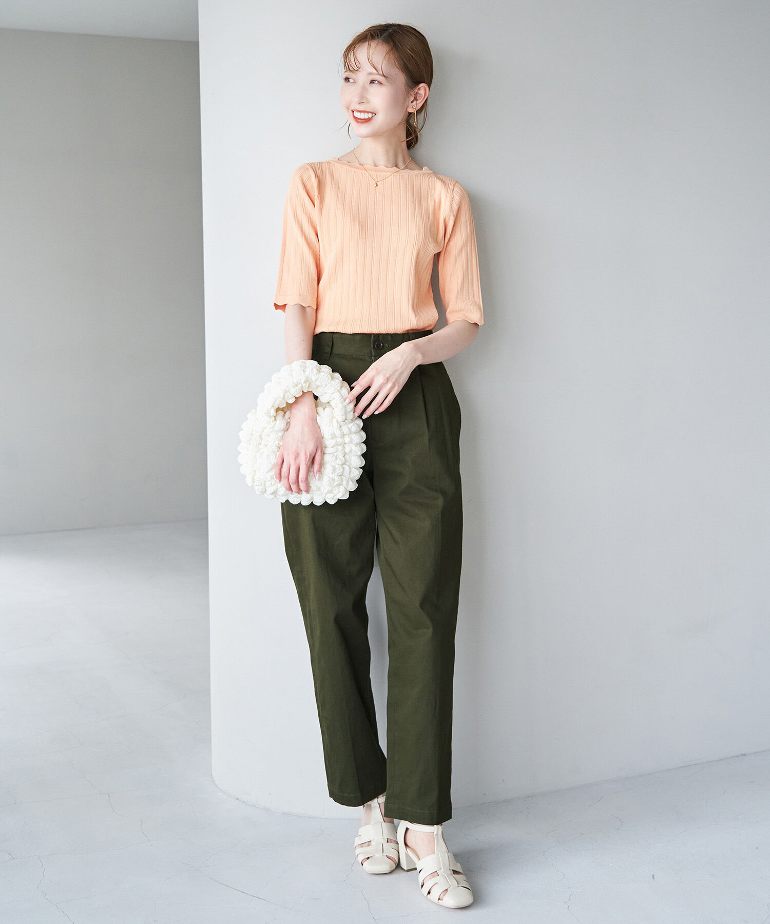 ROPE' PICNIC R「綿ストレッチチノパンツ」|チノ|