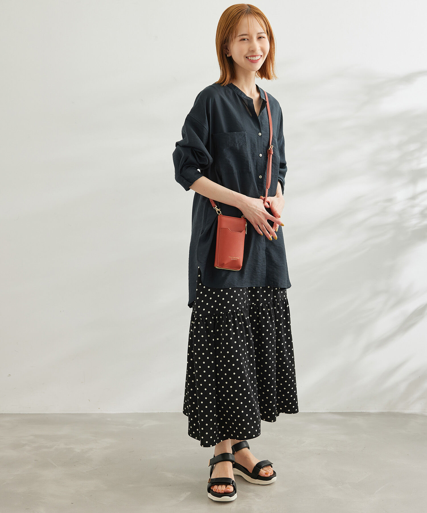 Rope&rsquo;Picnic「【WEB限定カラー:イエロー】バンドカラーポケットシアーシャツ」|シャツ・ブラウス|