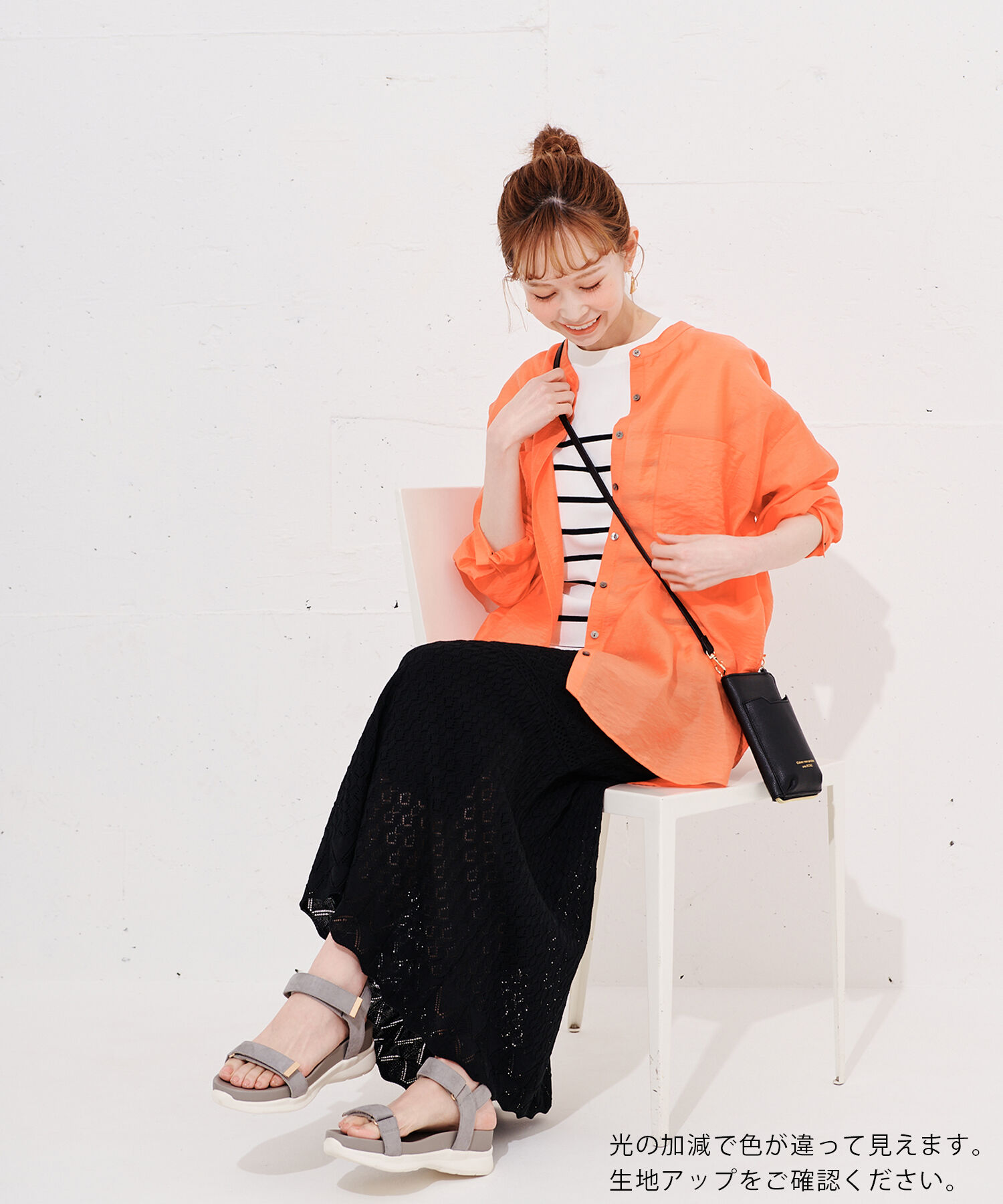 Rope&rsquo;Picnic「【WEB限定カラー:イエロー】バンドカラーポケットシアーシャツ」|シャツ・ブラウス|