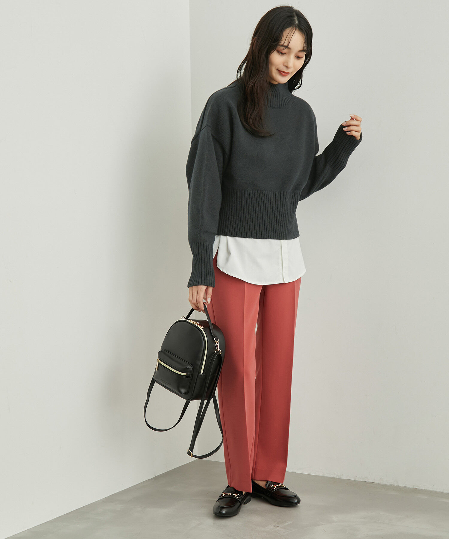 Rope&rsquo;Picnic「【CM着用商品】スタイルアップが叶うクロップドカラフルニット」|ニット・セーター|