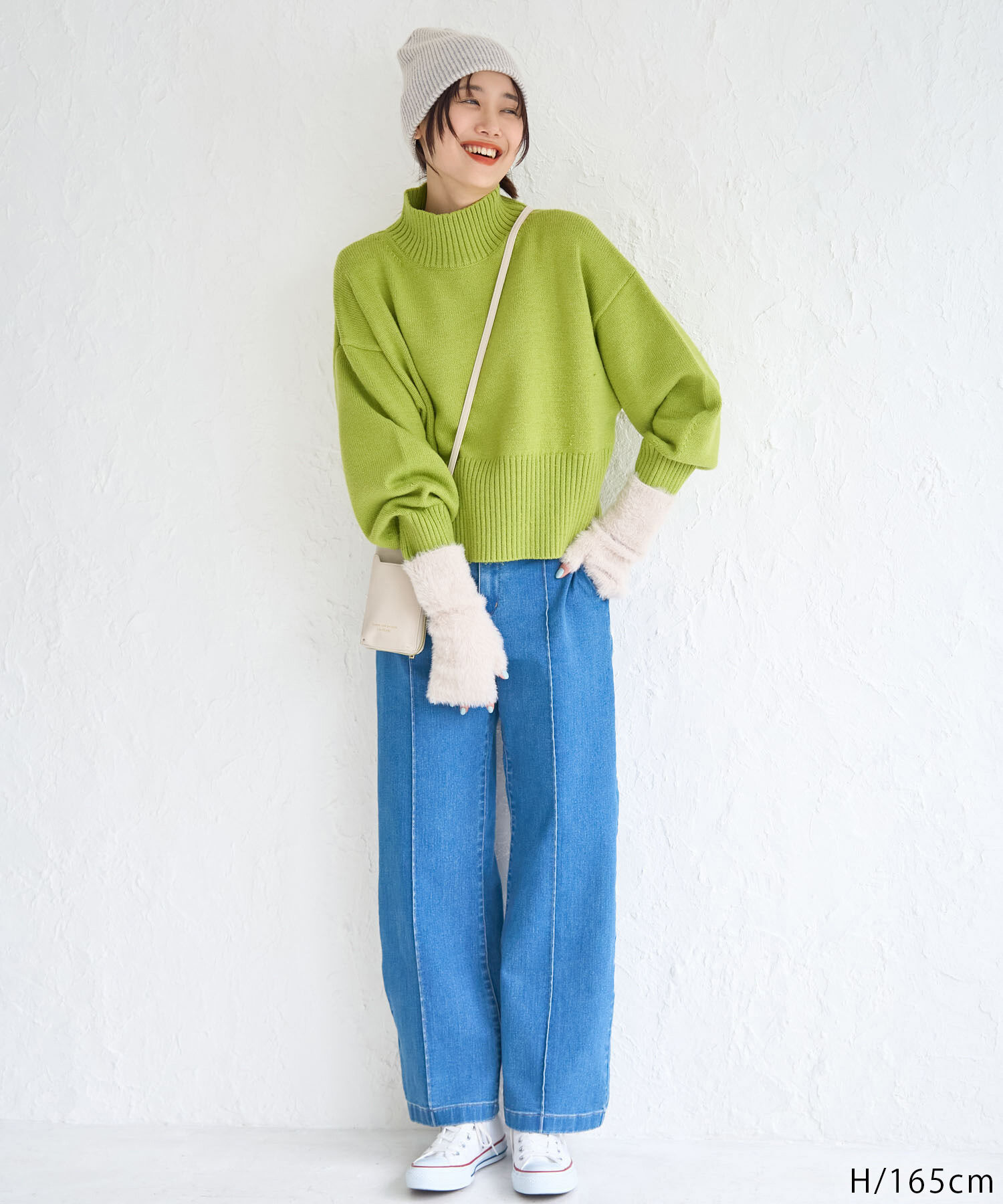 Rope&rsquo;Picnic「【CM着用商品】スタイルアップが叶うクロップドカラフルニット」|ニット・セーター|