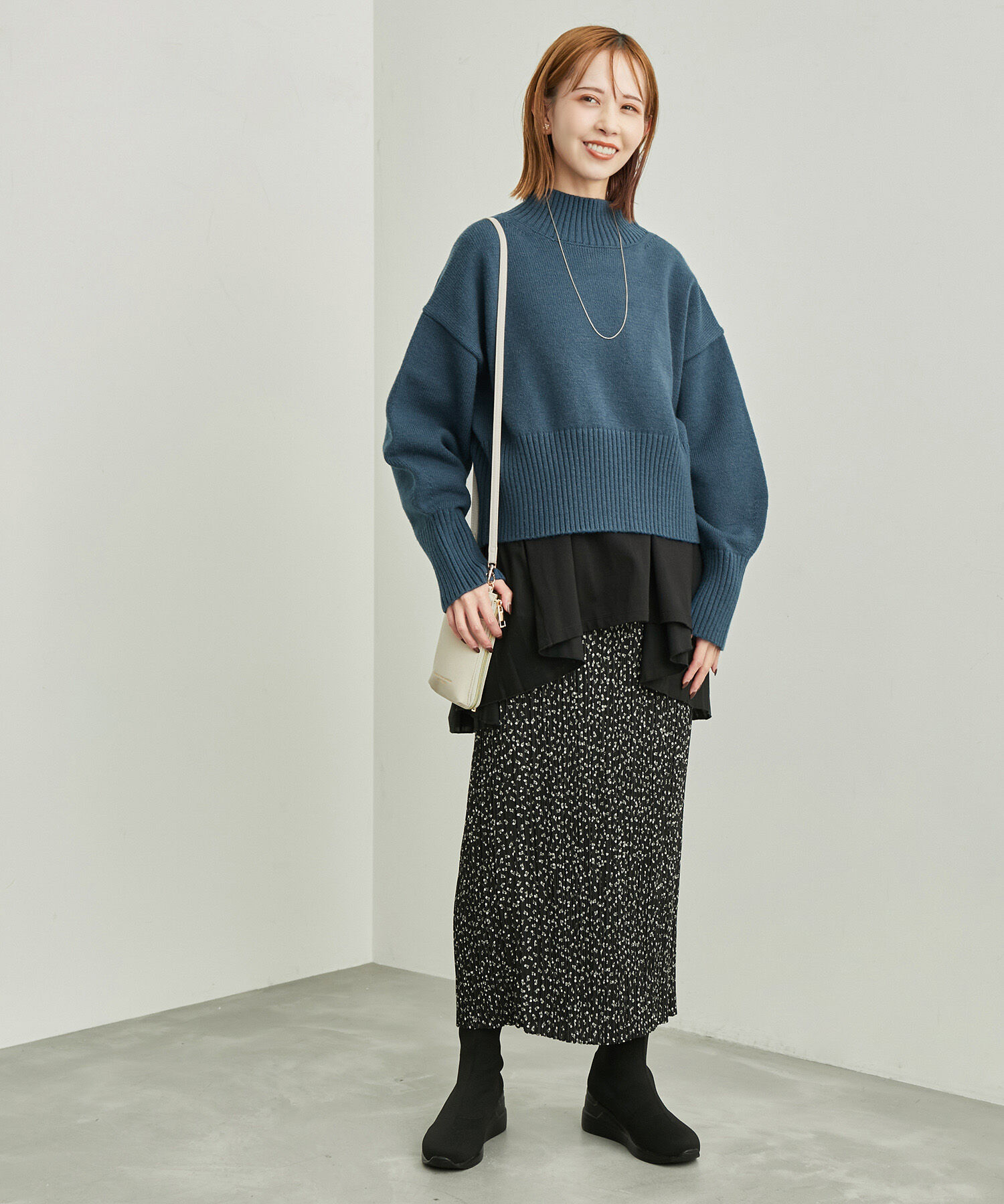 Rope&rsquo;Picnic「【CM着用商品】スタイルアップが叶うクロップドカラフルニット」|ニット・セーター|