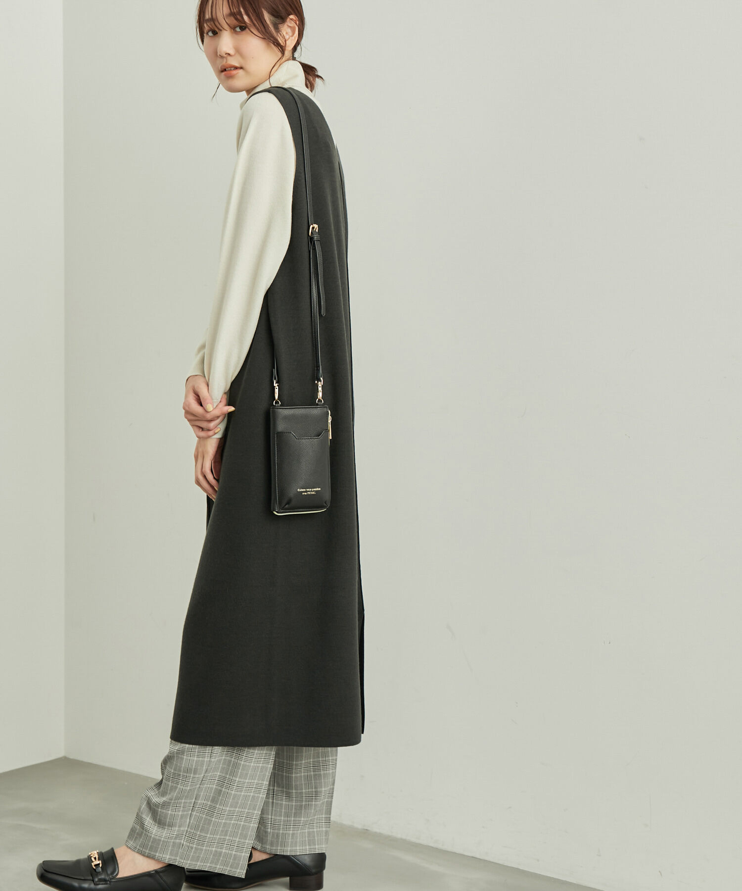 Rope&rsquo;Picnic「ニットジャンパースカート/洗濯機OK・アンチピリング」|ジャンパースカート|