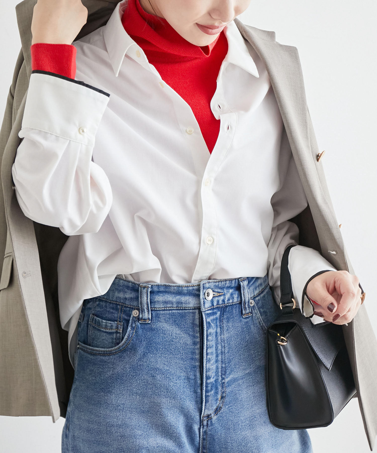 Rope&rsquo;Picnic「【CM着用商品】シワになりにくいカフスシャツ」|シャツ・ブラウス|オフホワイト(15)