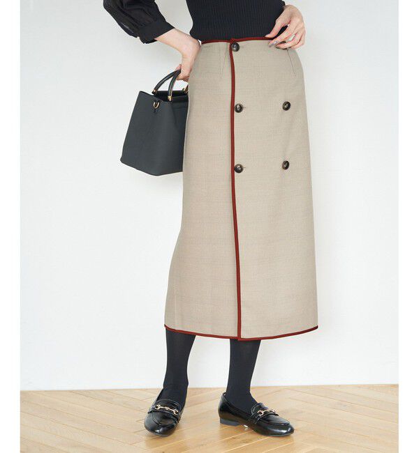 Rope&rsquo;Picnic「チェック＆無地リバーシブルスカート」|スカート|