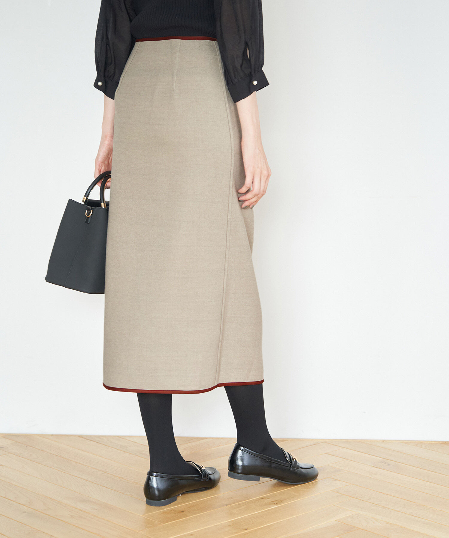 Rope&rsquo;Picnic「チェック＆無地リバーシブルスカート」|スカート|