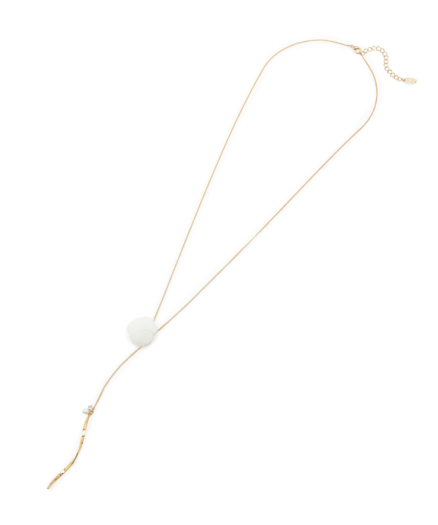 ROPE PICNIC PASSAGE「カラーファー&times;パールY字ネックレス」|ネックレス|