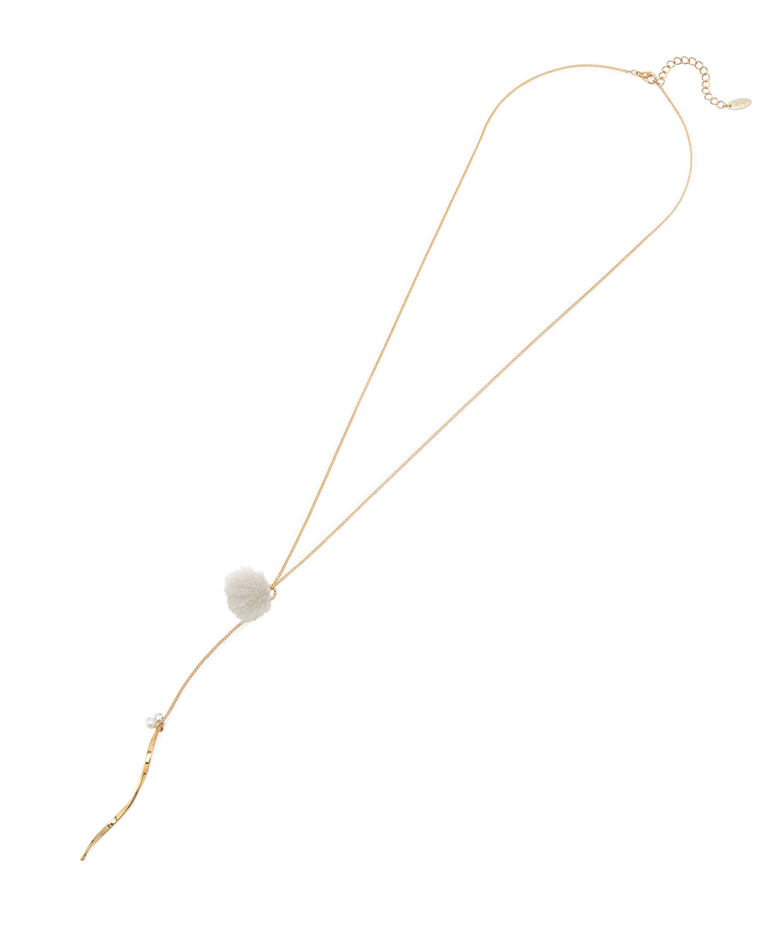 ROPE PICNIC PASSAGE「カラーファー&times;パールY字ネックレス」|ネックレス|