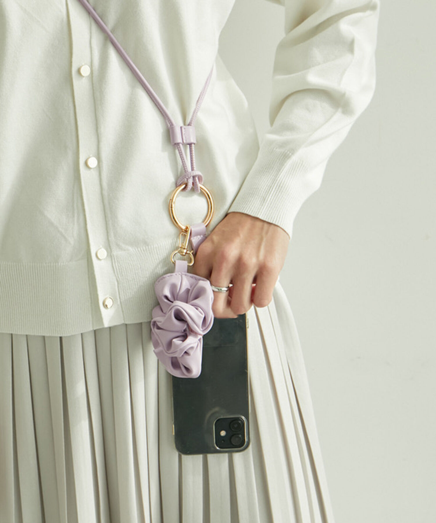 ROPE PICNIC PASSAGE「【CONTROL FREAK/コントロールフリーク別注】シュシュリング付きショルダーストラップ」|その他|ラベンダー(52)