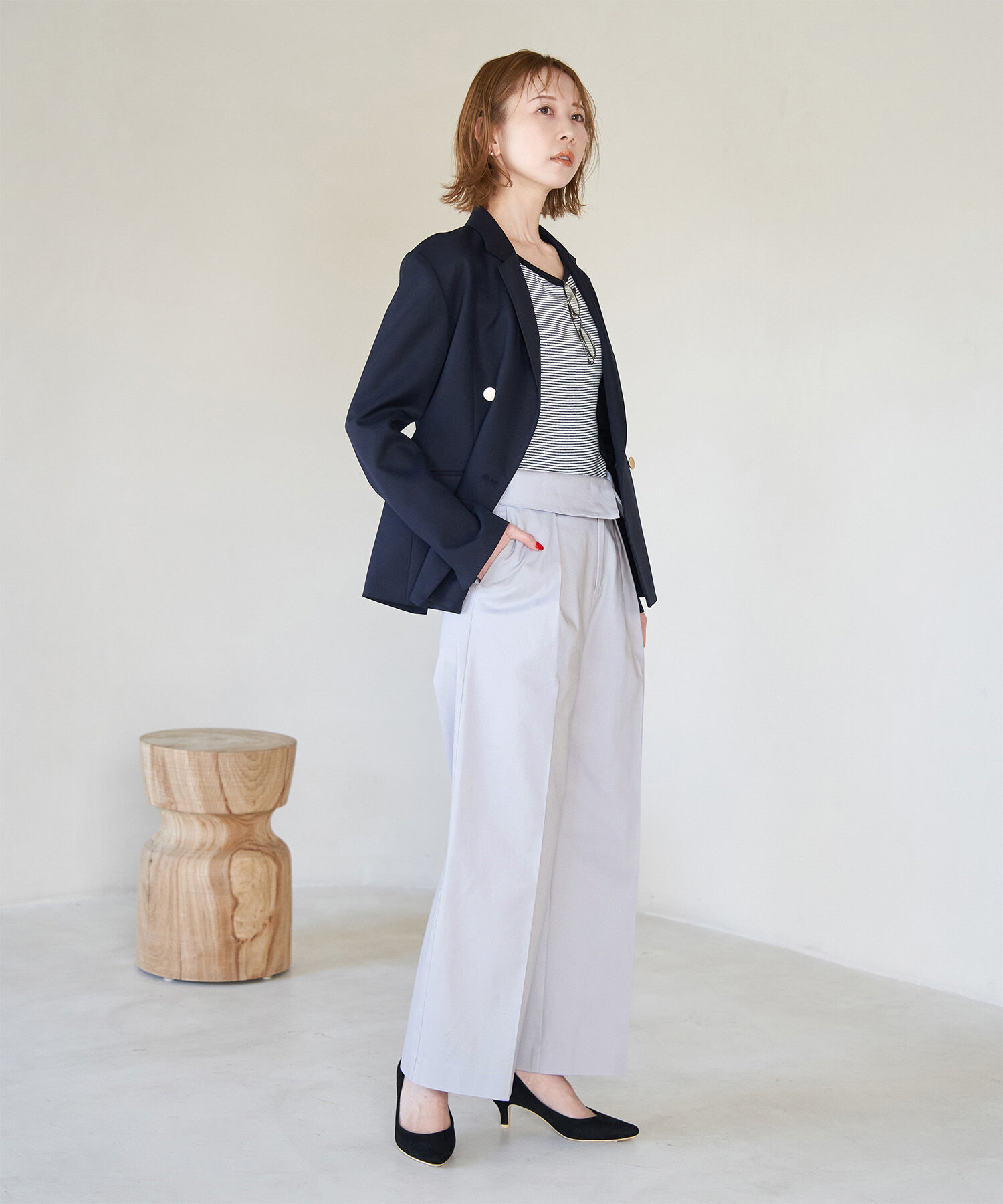 Rope&rsquo;Picnic「防汚加工/タックワイドパンツ」|その他|