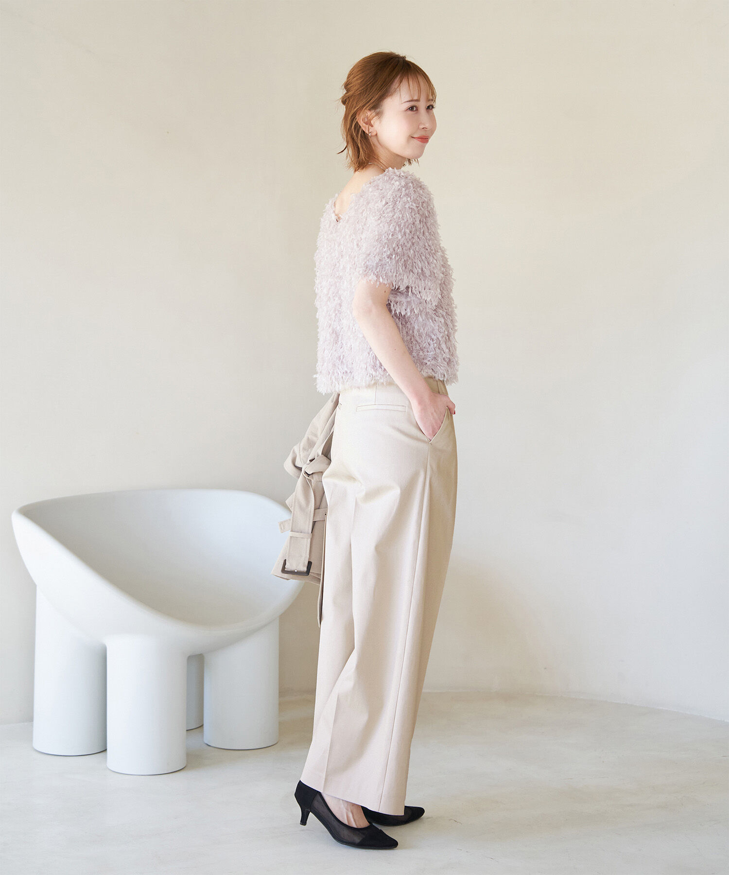 Rope&rsquo;Picnic「防汚加工/タックワイドパンツ」|その他|