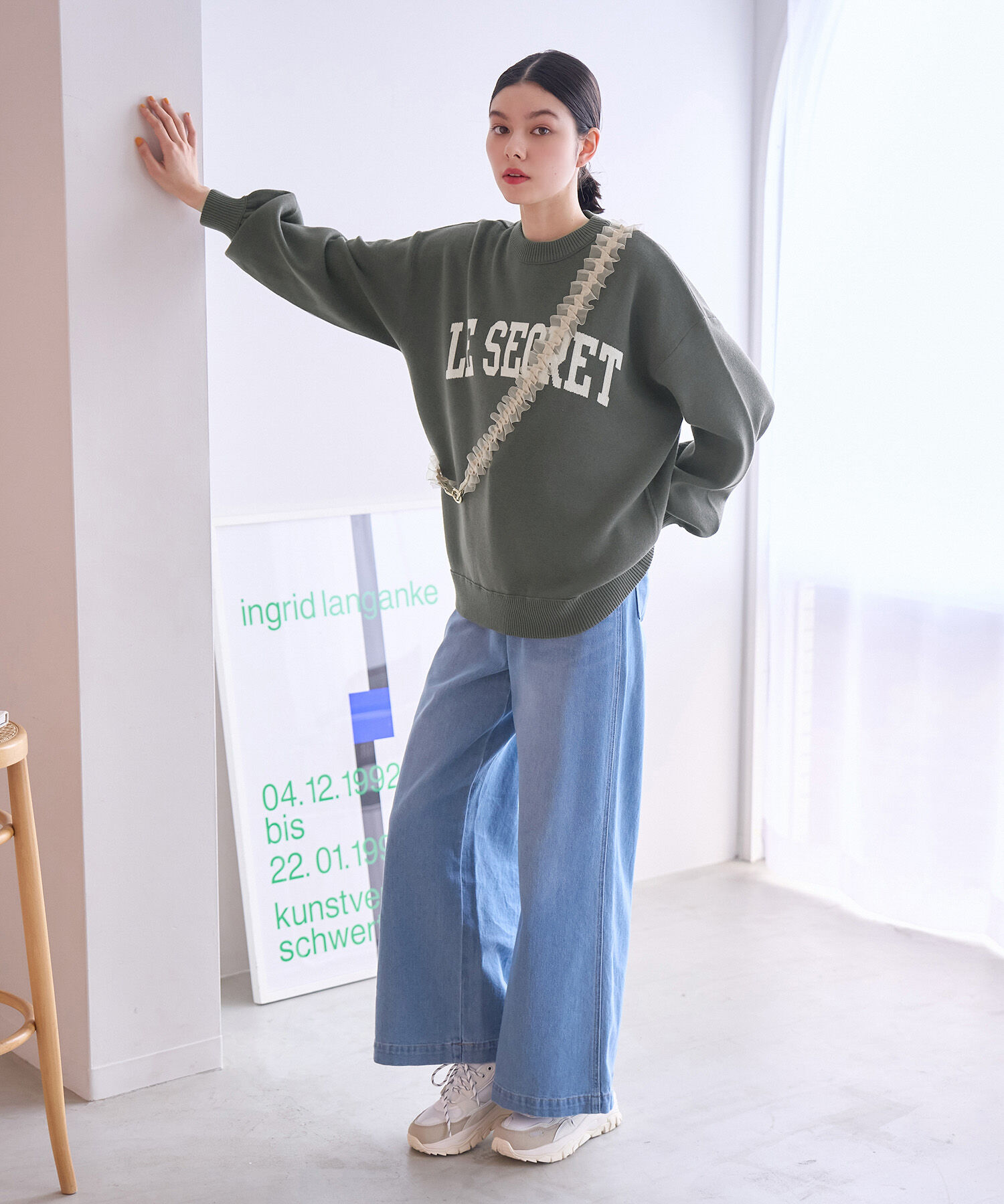 ROPE' PICNIC R「スウェットライクロゴジャガードニットプルオーバー」|ニット・セーター|