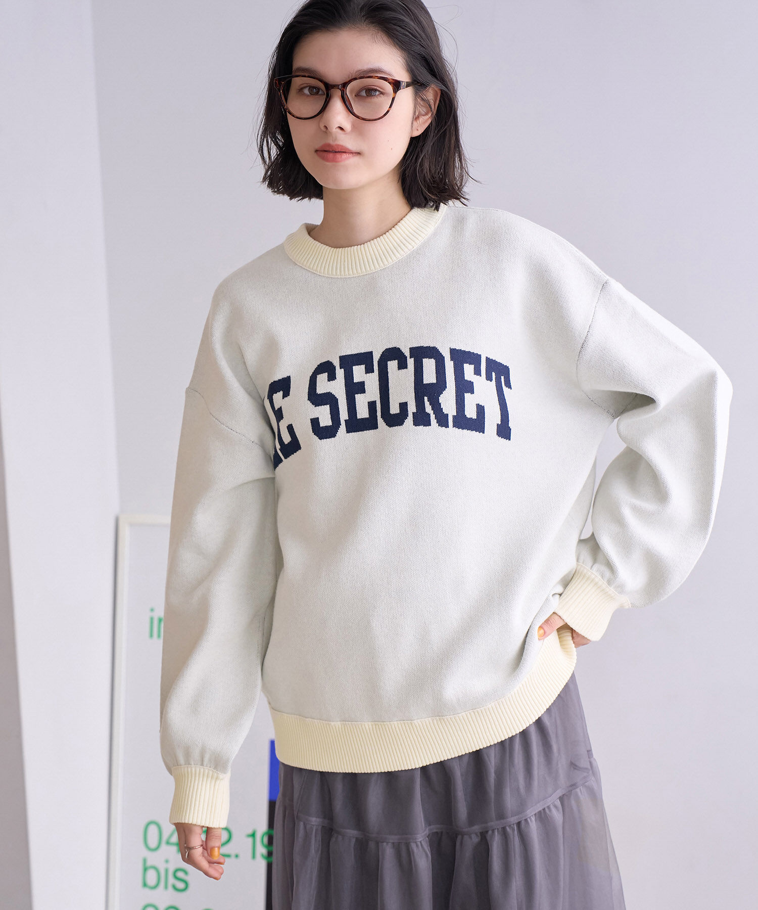 ROPE' PICNIC R「スウェットライクロゴジャガードニットプルオーバー」|ニット・セーター|