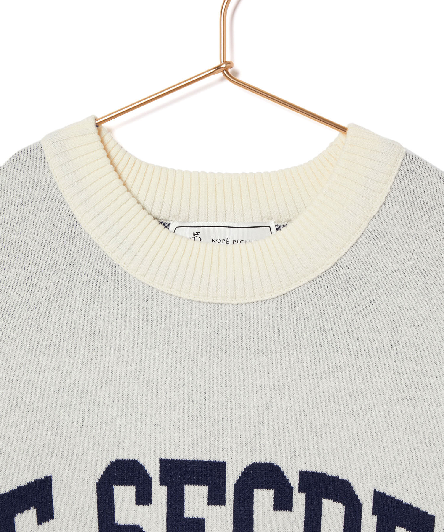 ROPE' PICNIC R「スウェットライクロゴジャガードニットプルオーバー」|ニット・セーター|