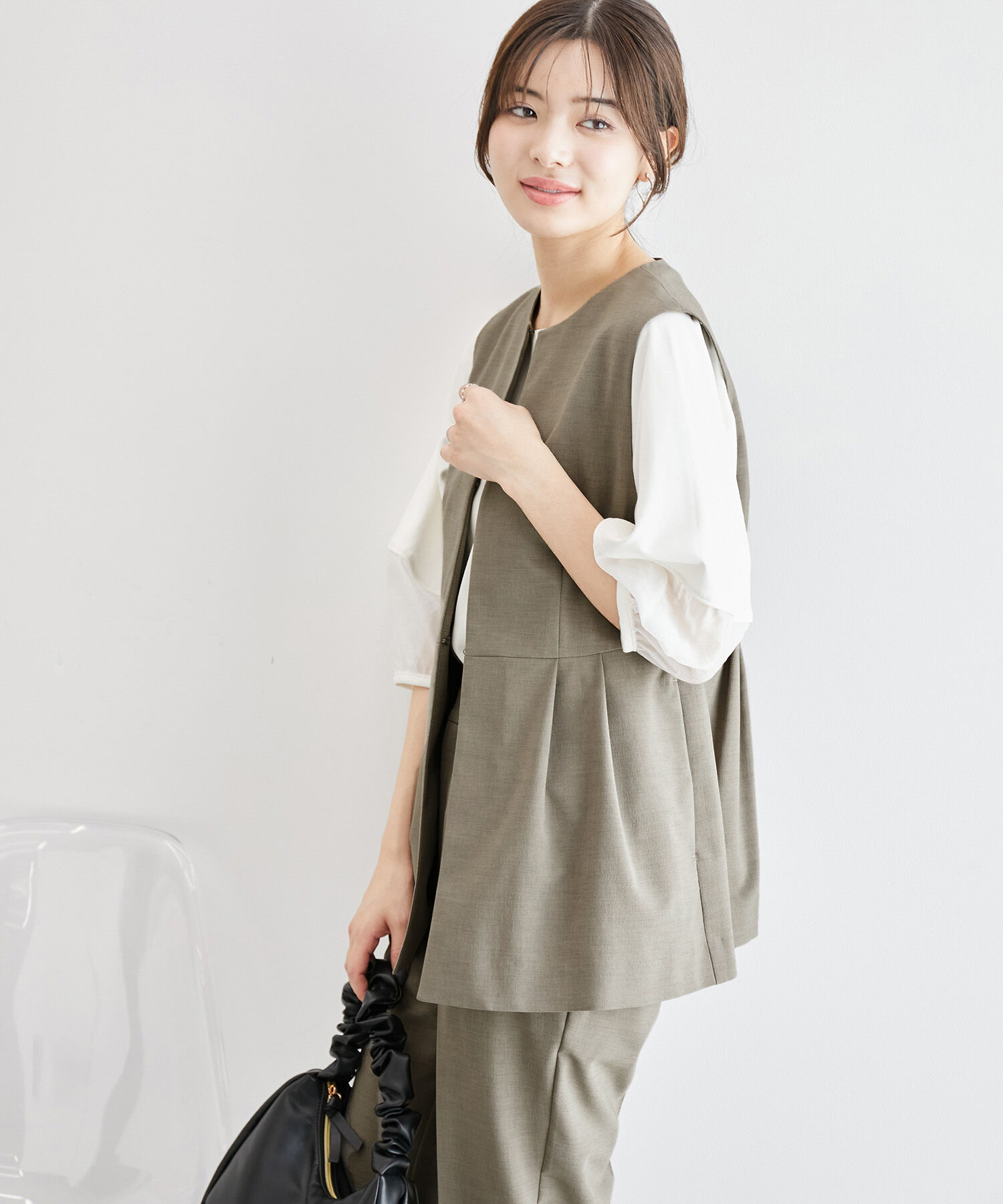 Rope&rsquo;Picnic「リネンライクジレベスト/セットアップ対応・UVケア」|ベスト・ジレ|