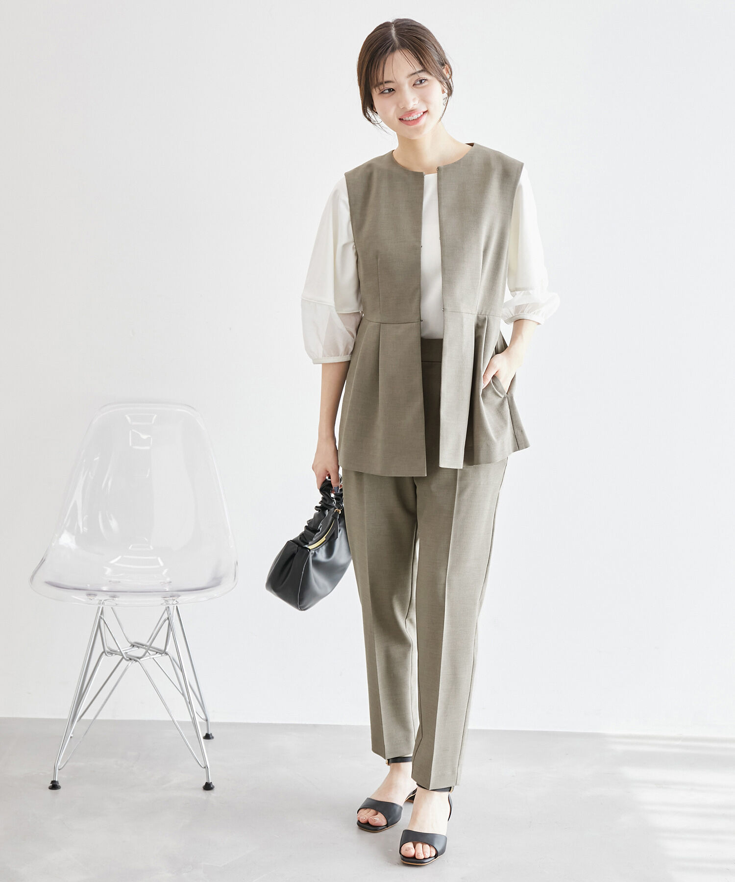 Rope&rsquo;Picnic「リネンライクジレベスト/セットアップ対応・UVケア」|ベスト・ジレ|