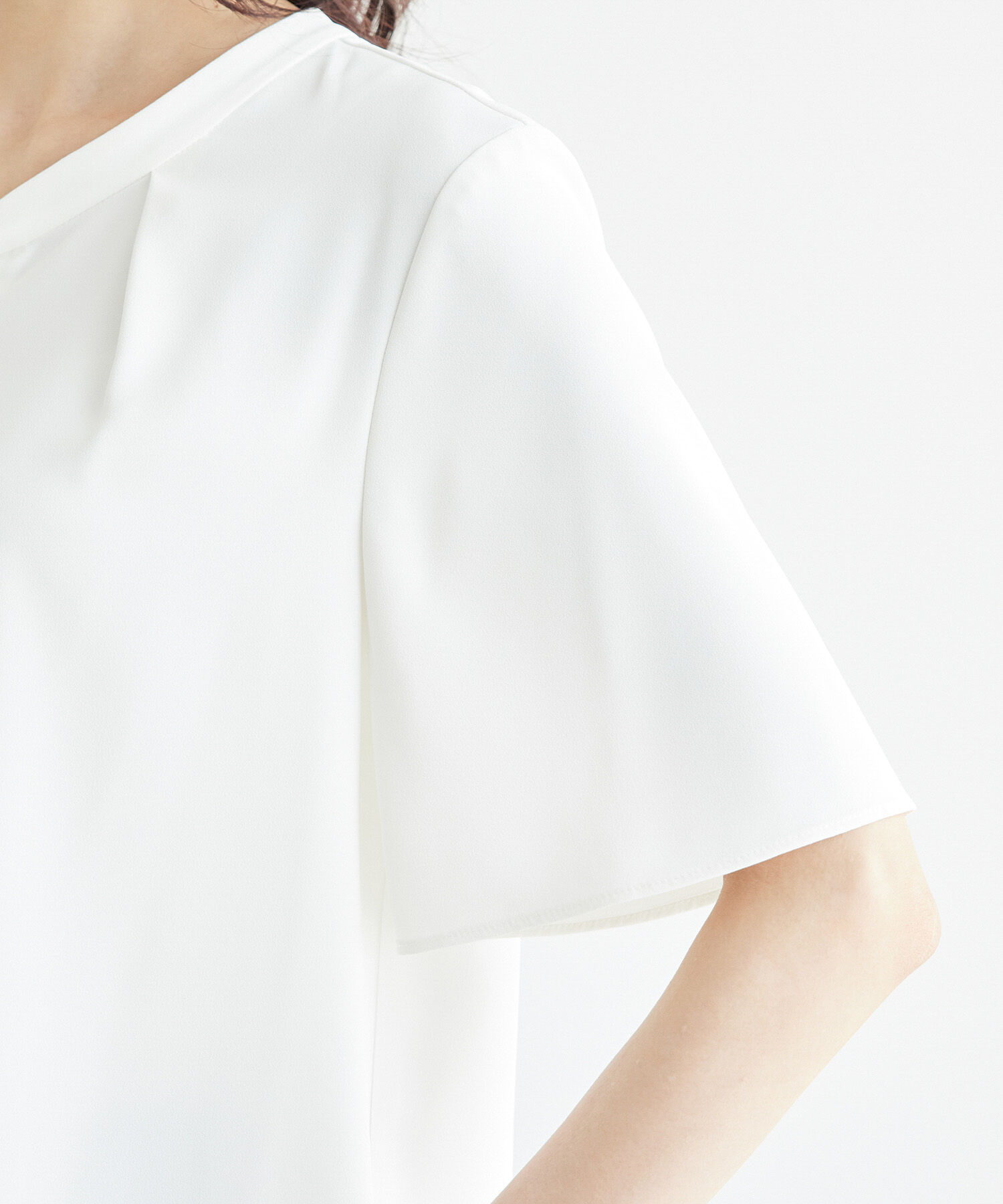 Rope&rsquo;Picnic「2サイズ展開/メタルボタンリボンタイハーフスリーブブラウス」|シャツ・ブラウス|