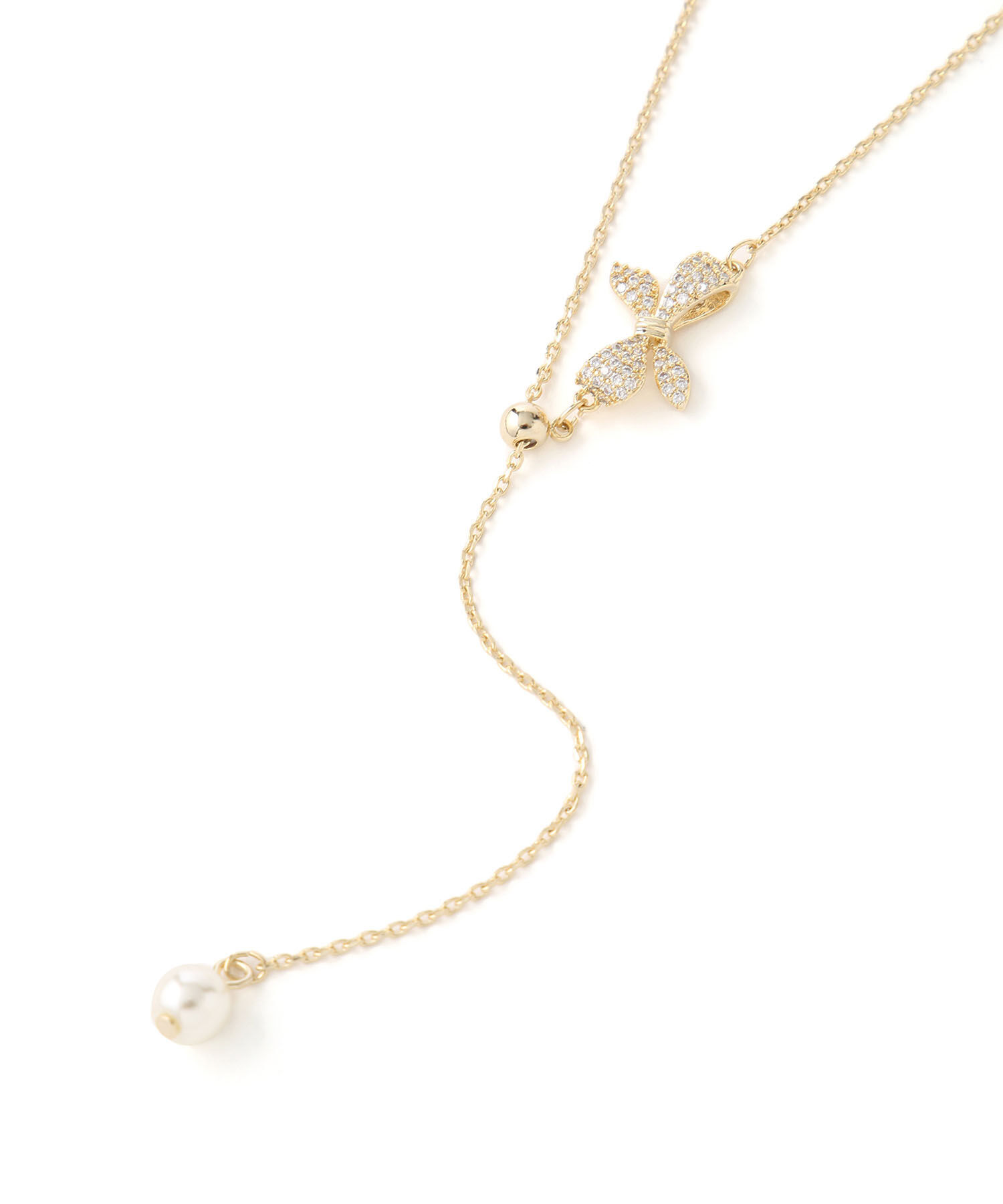 ROPE PICNIC PASSAGE「プチリボンラリエットネックレス」|ネックレス|