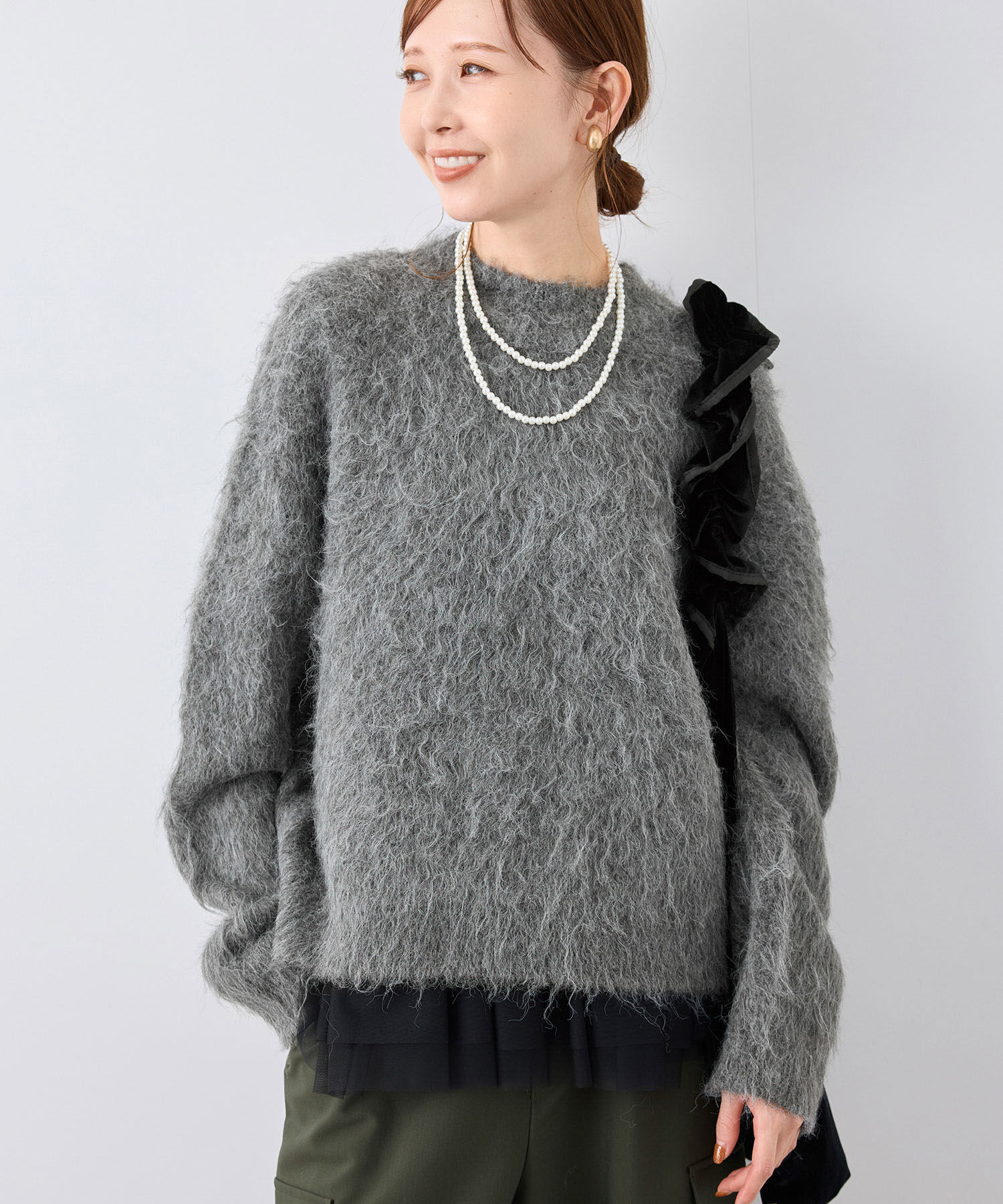 Rope&rsquo;Picnic「長起毛ニットプルオーバー」|ニット・セーター|